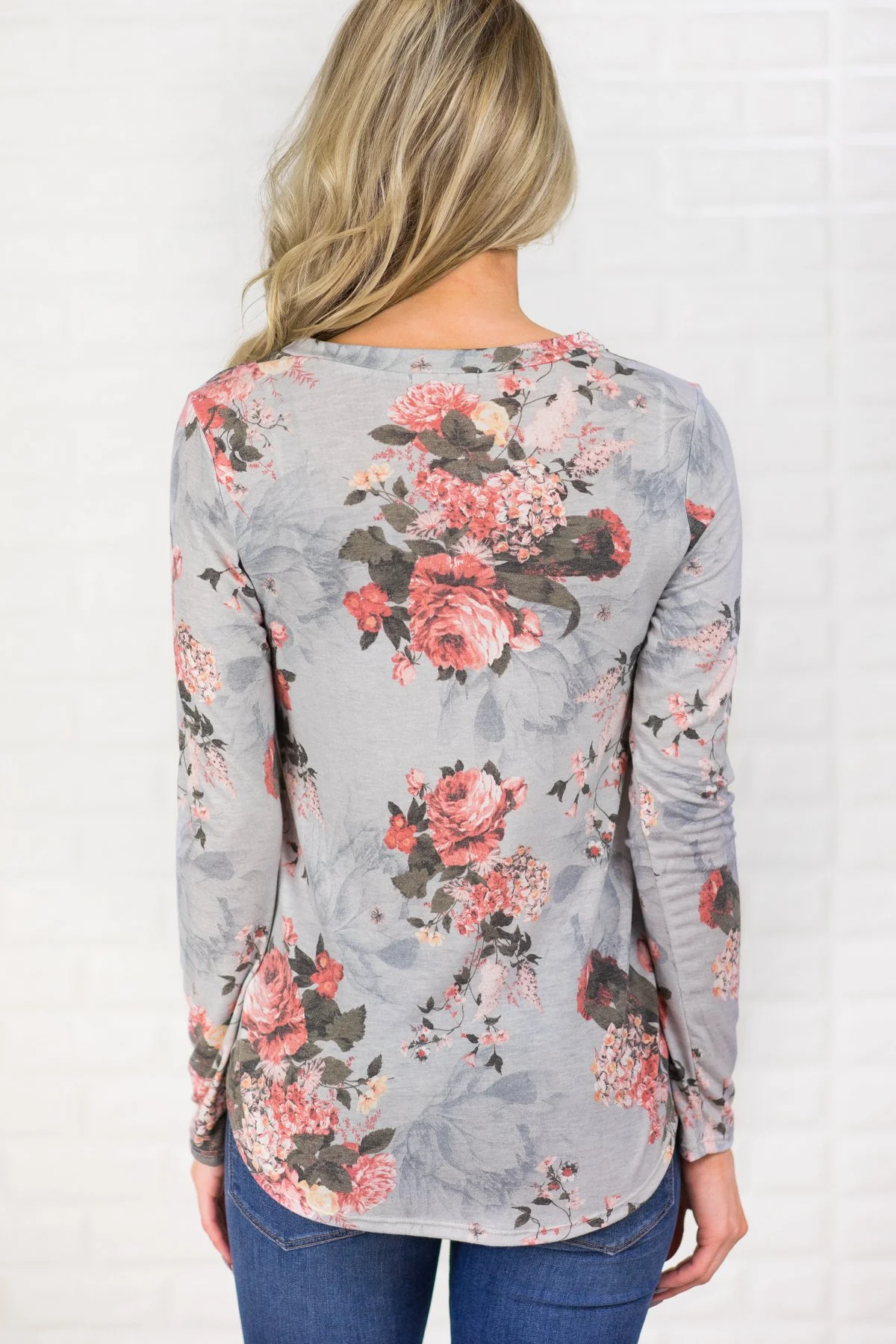 When I'm With You Blue Floral Top - Image 5