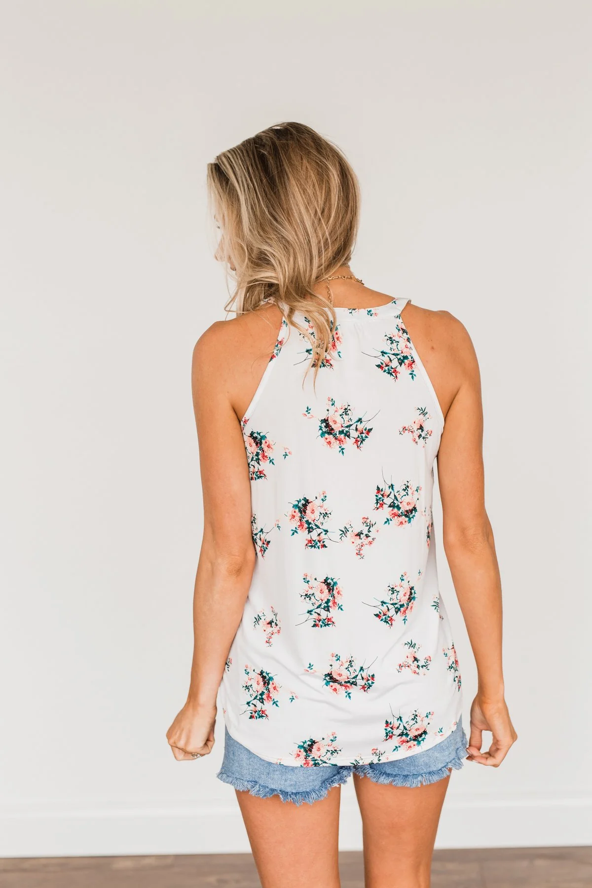 When It Comes To You Floral Tank Top- Ivory - Image 9