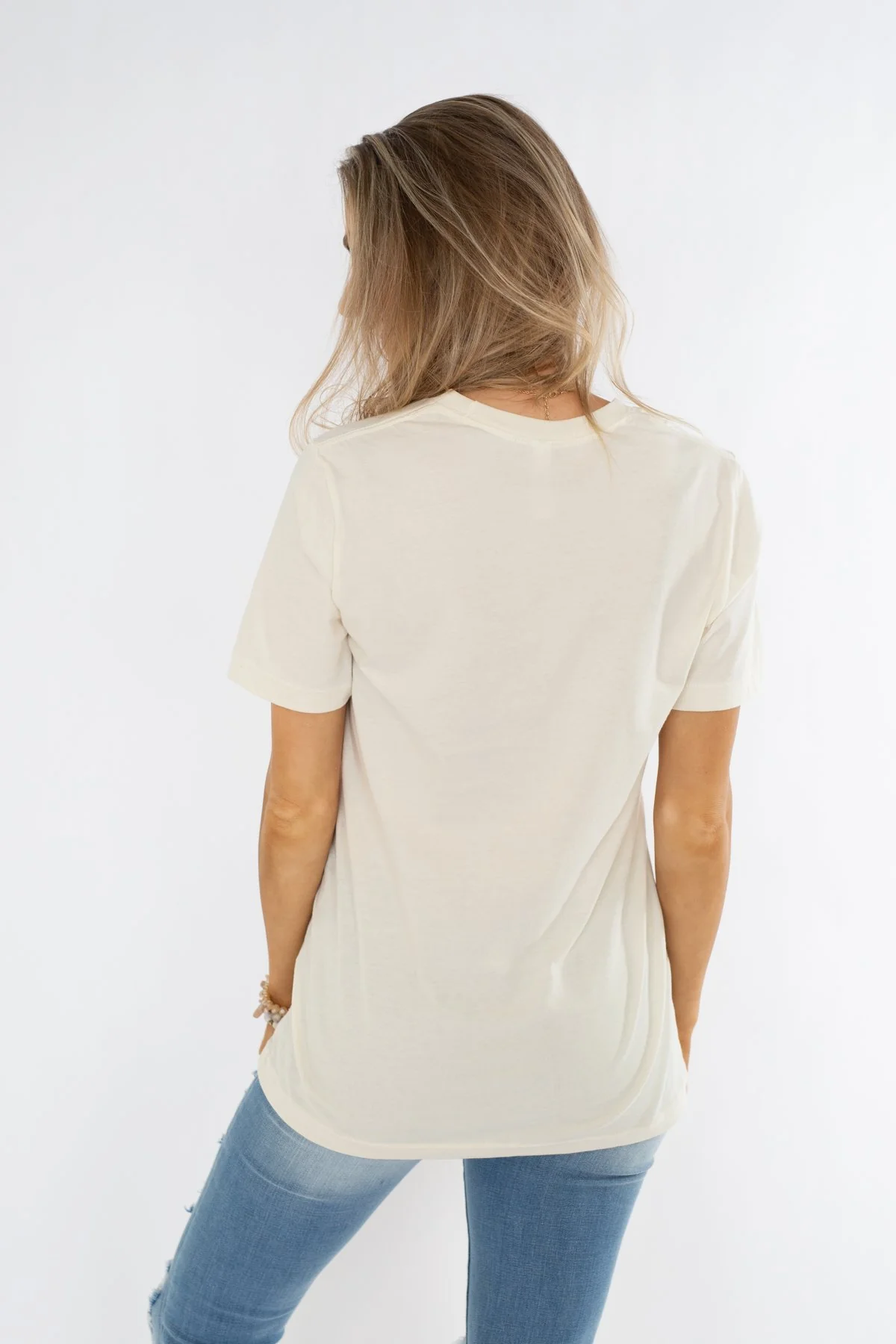 "Where You Can Be Anything, Be Kind" Colorful Graphic Tee- Cream - Image 11