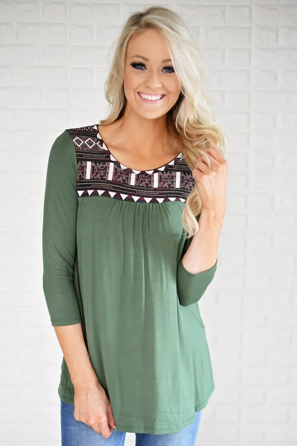 Wherever You Are Olive Top - Image 4