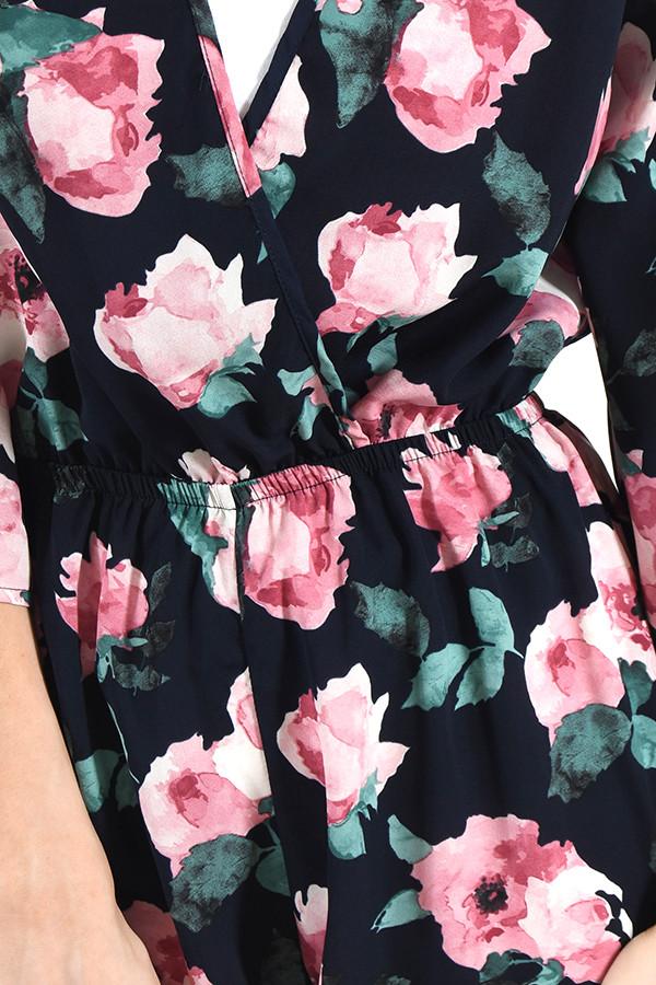 Wherever You Go Navy Floral Romper - Image 6