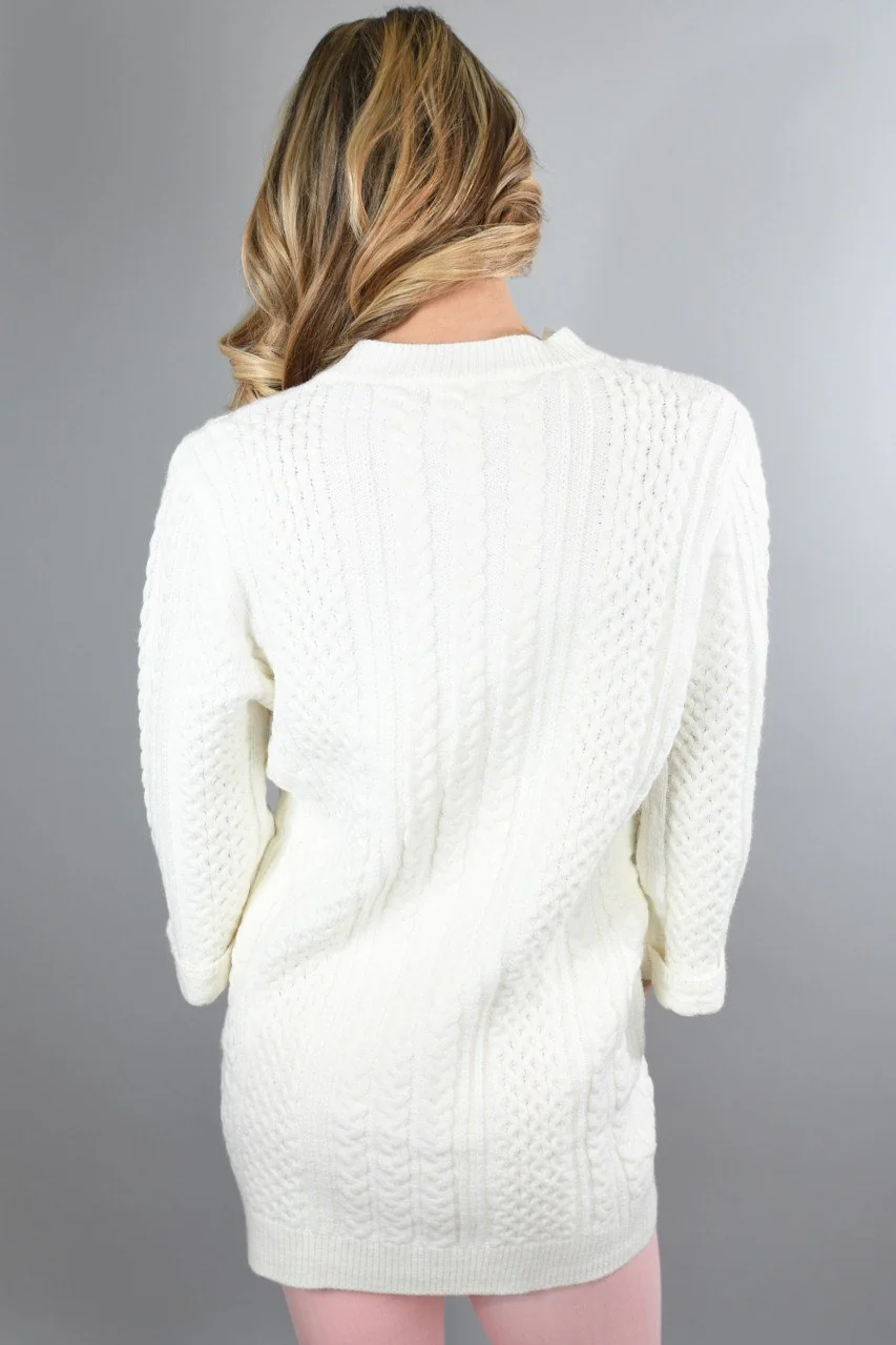 White Chunky Sweater - Image 4