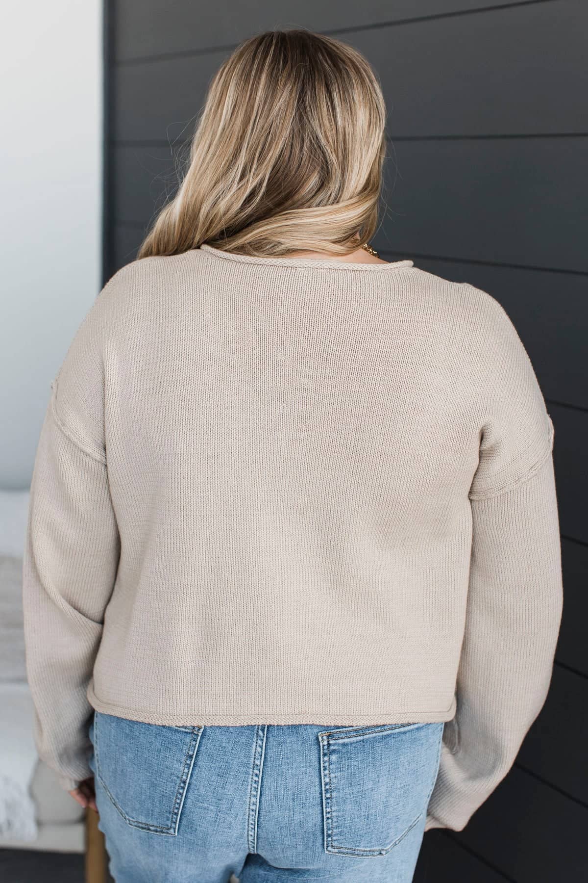 Whole New Outlook Button Cardigan- Taupe - Image 8