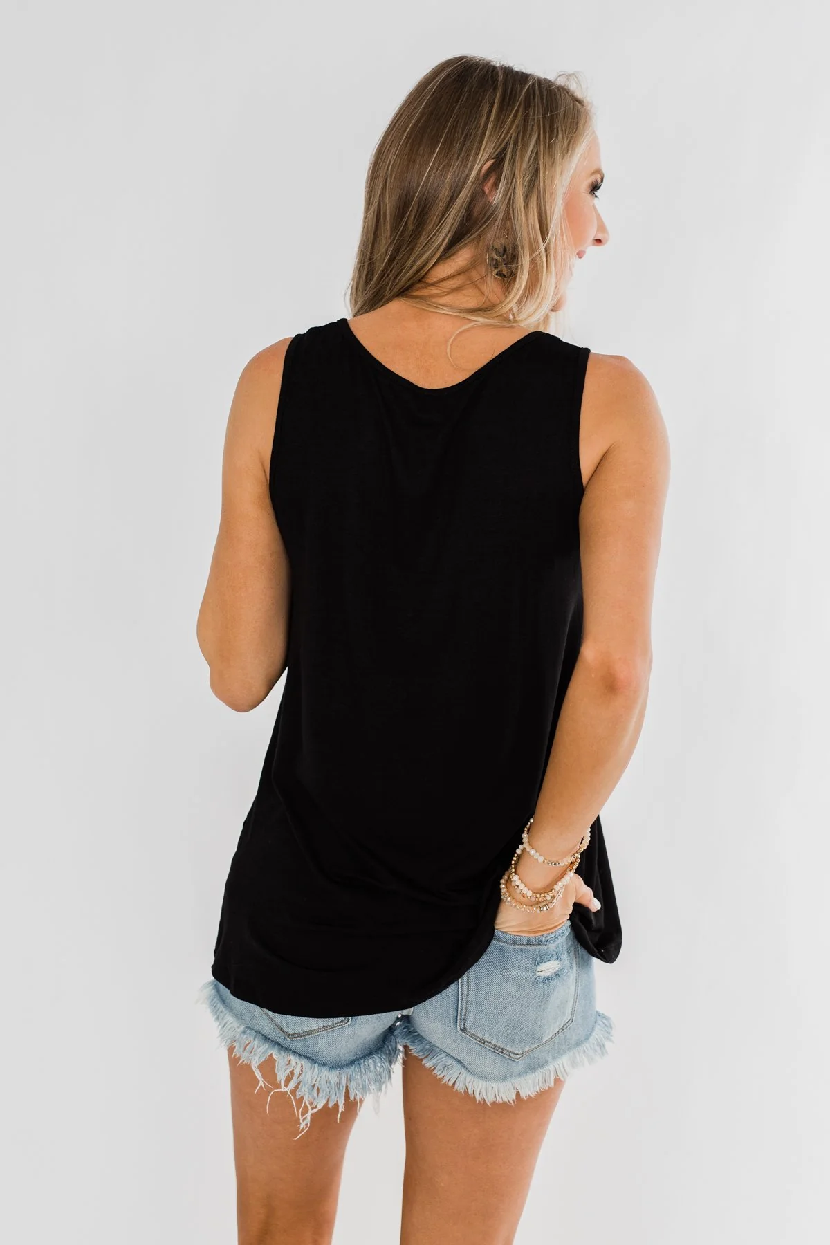 Wide Open Spaces Tank Top- Black - Image 9