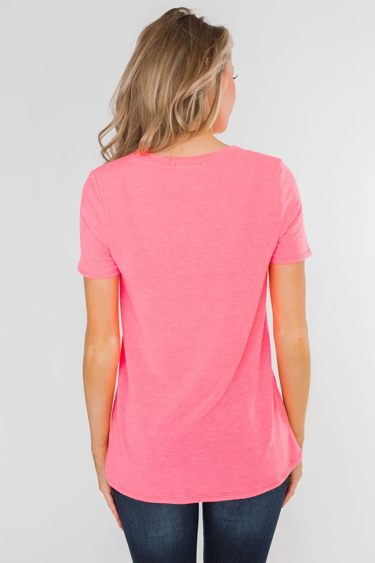Wild At Heart Leopard Pocket Top- Bright Pink - Image 10