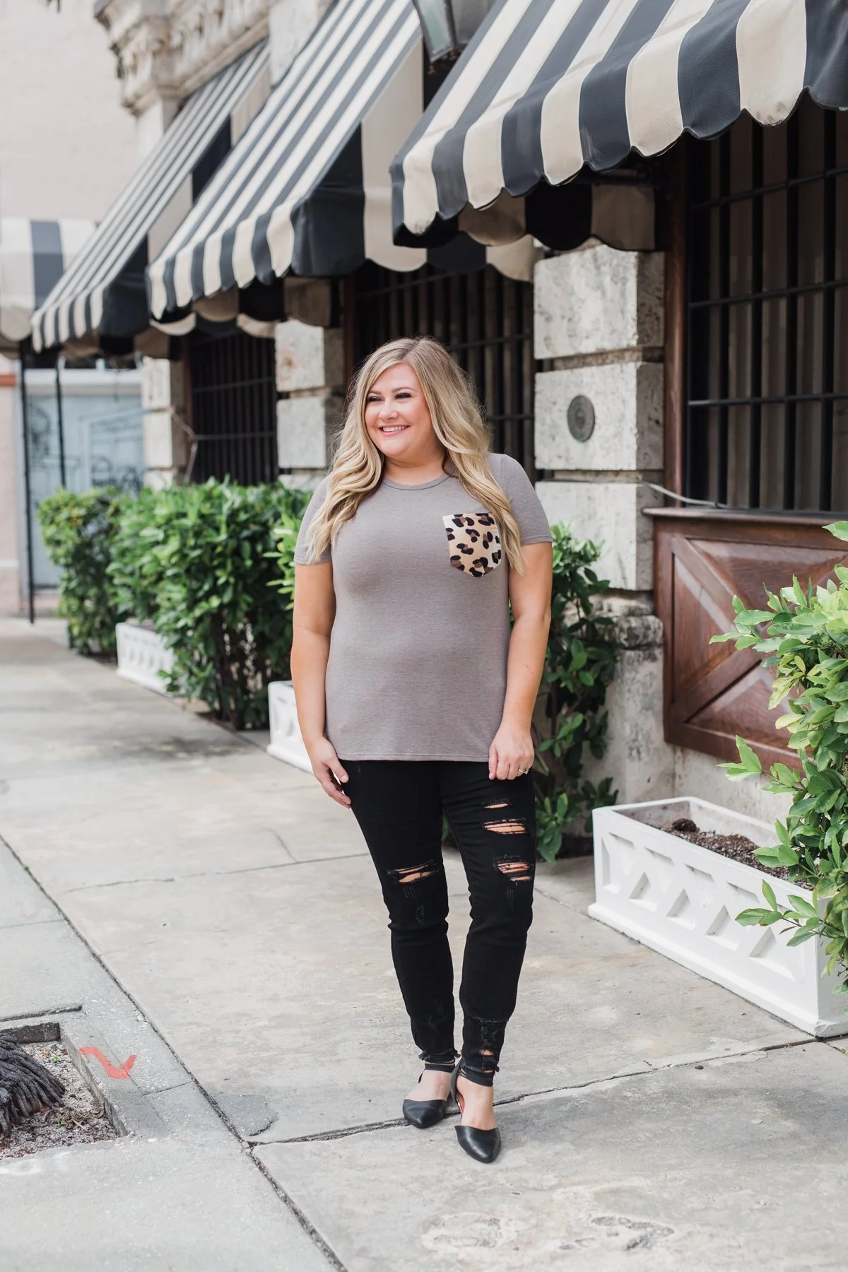 Wild At Heart Leopard Pocket Top- Taupe - Image 24
