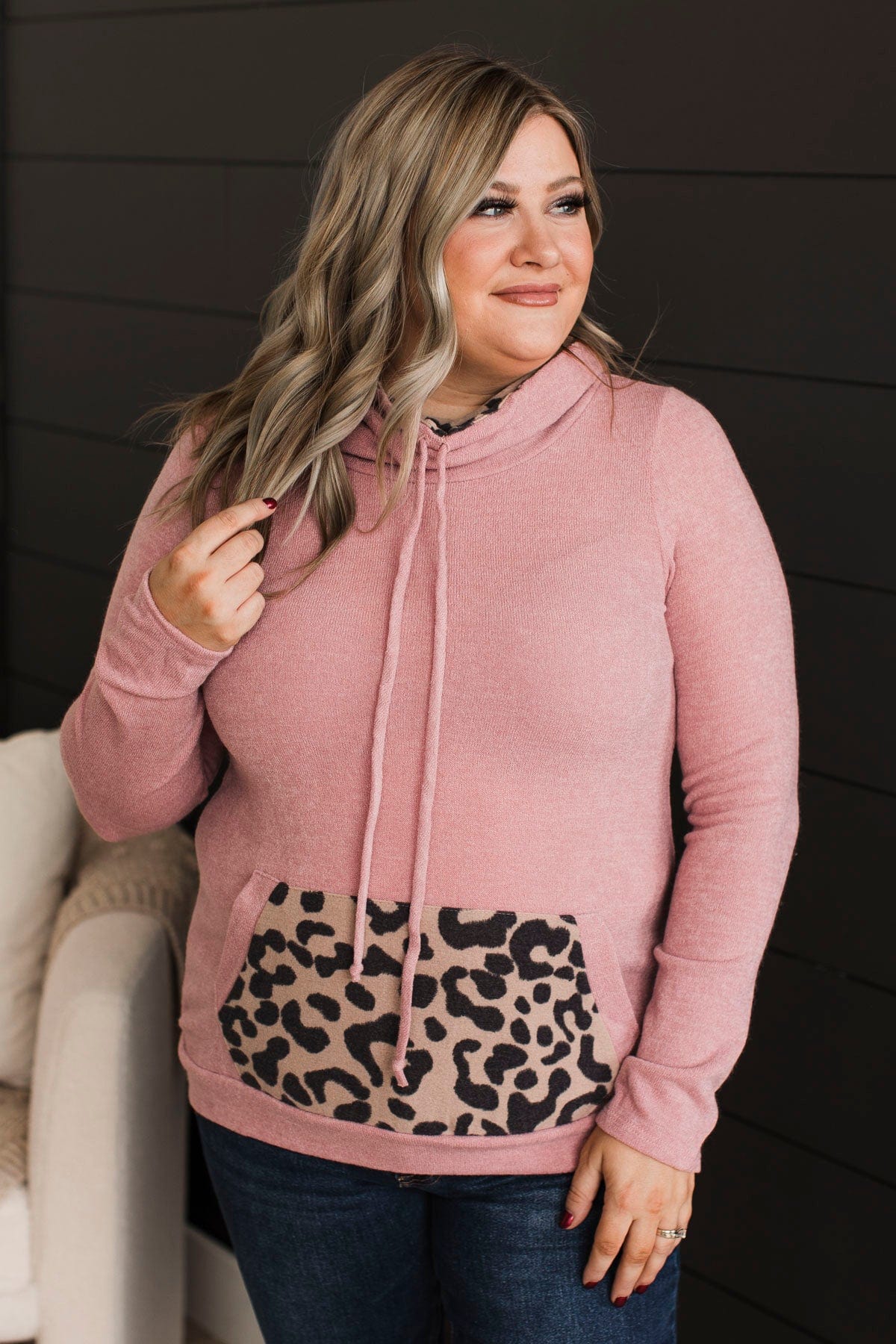Wild For Your Love Cowl Neck Top- Mauve - Image 4