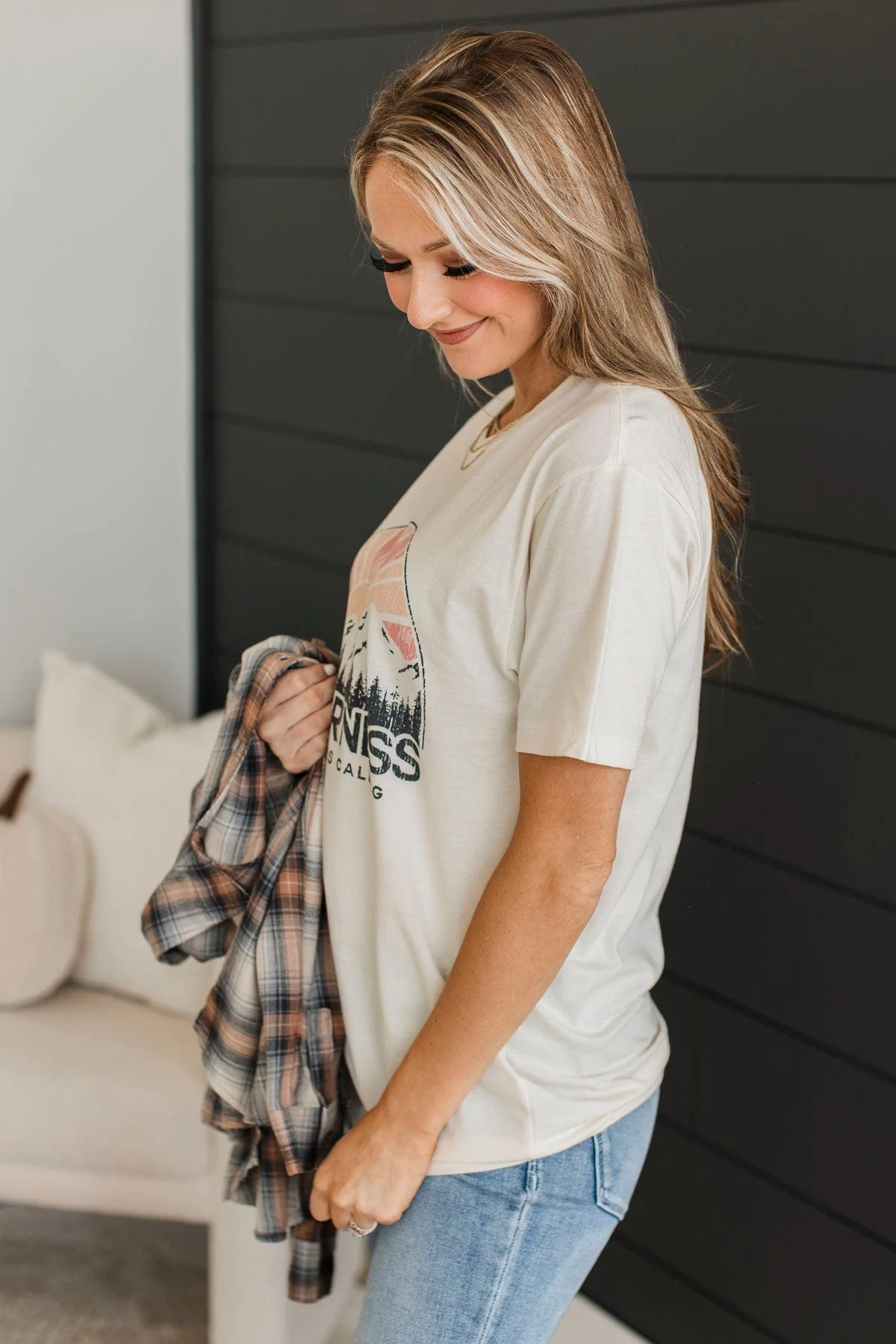 "Wilderness" Graphic Tee- Ivory - Image 7