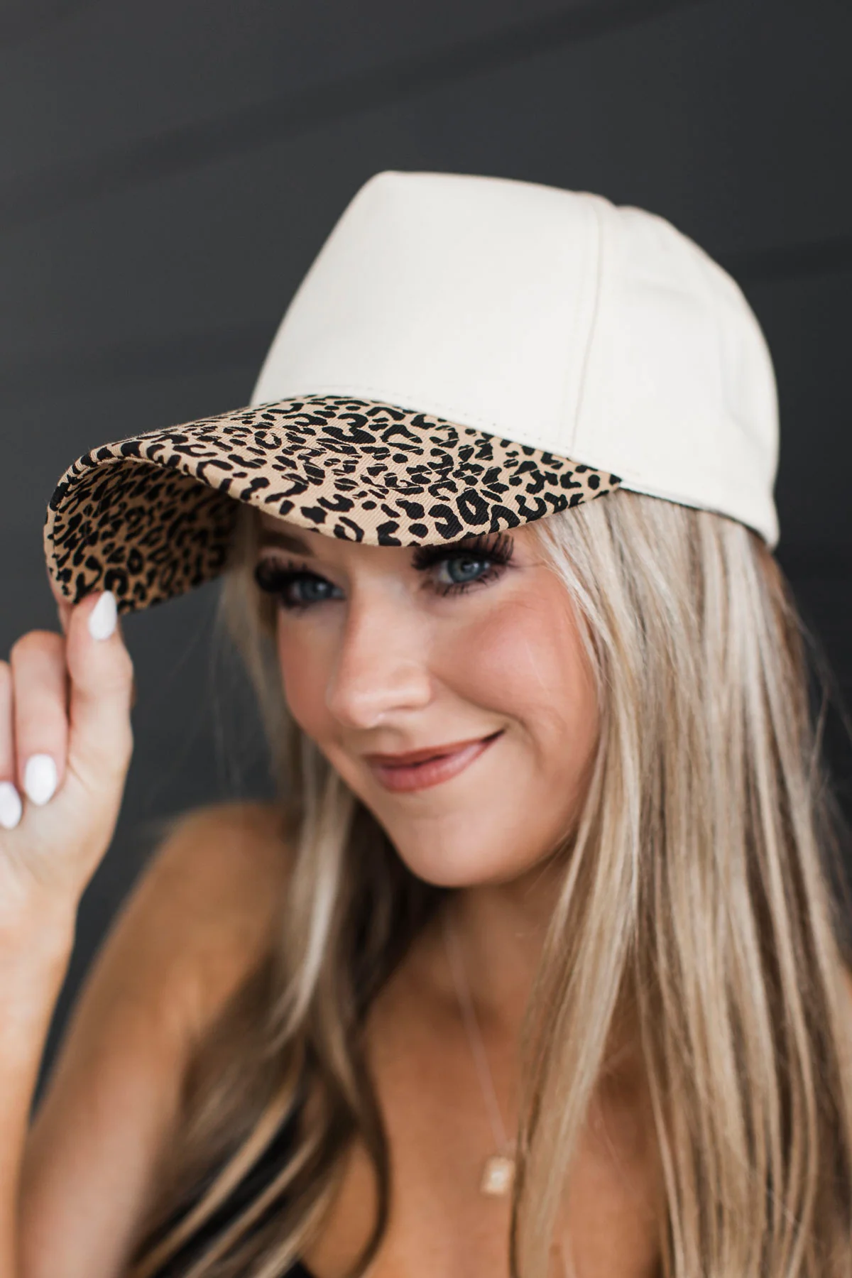 Wildest Thing Canvas Trucker Hat- Ivory & Leopard