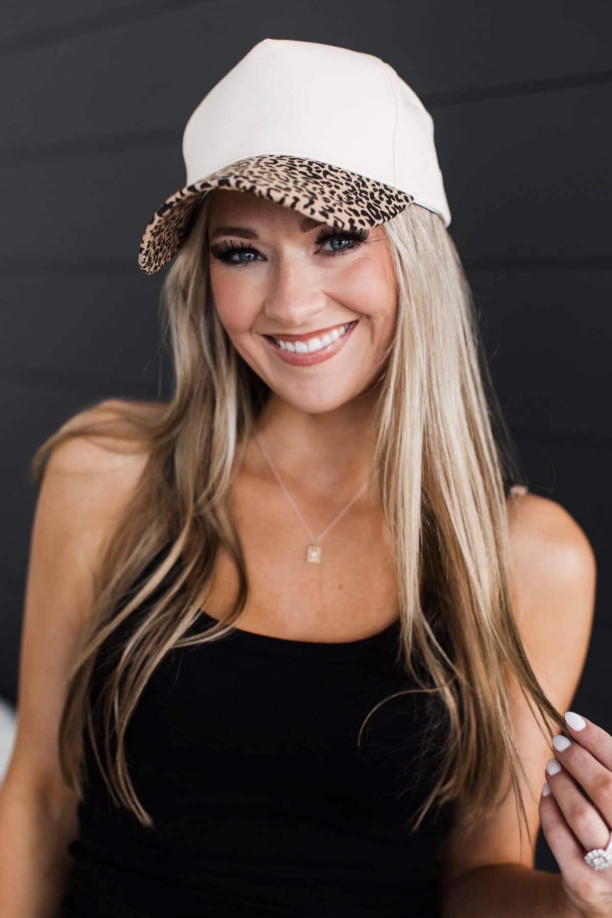 Wildest Thing Canvas Trucker Hat- Ivory & Leopard - Image 2
