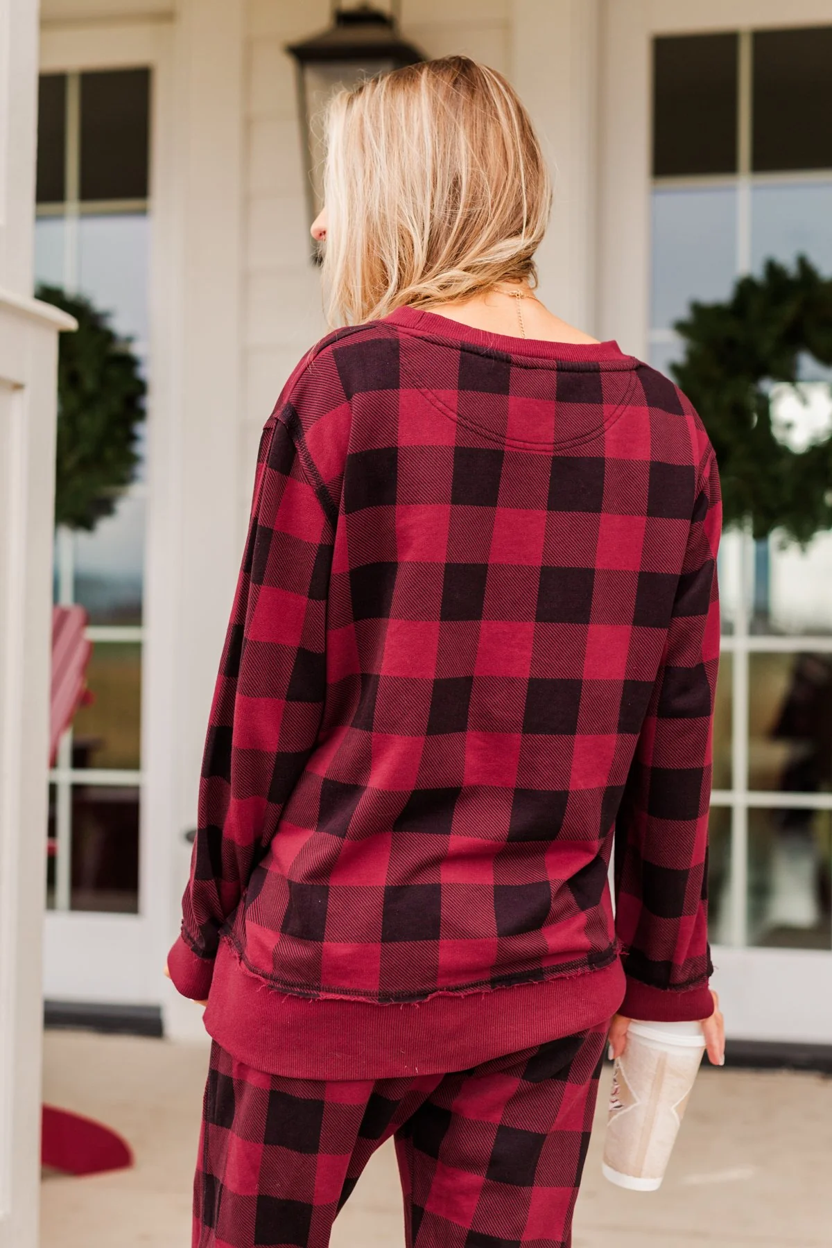 Winter Dreams Buffalo Plaid Top- Red & Black - Image 3