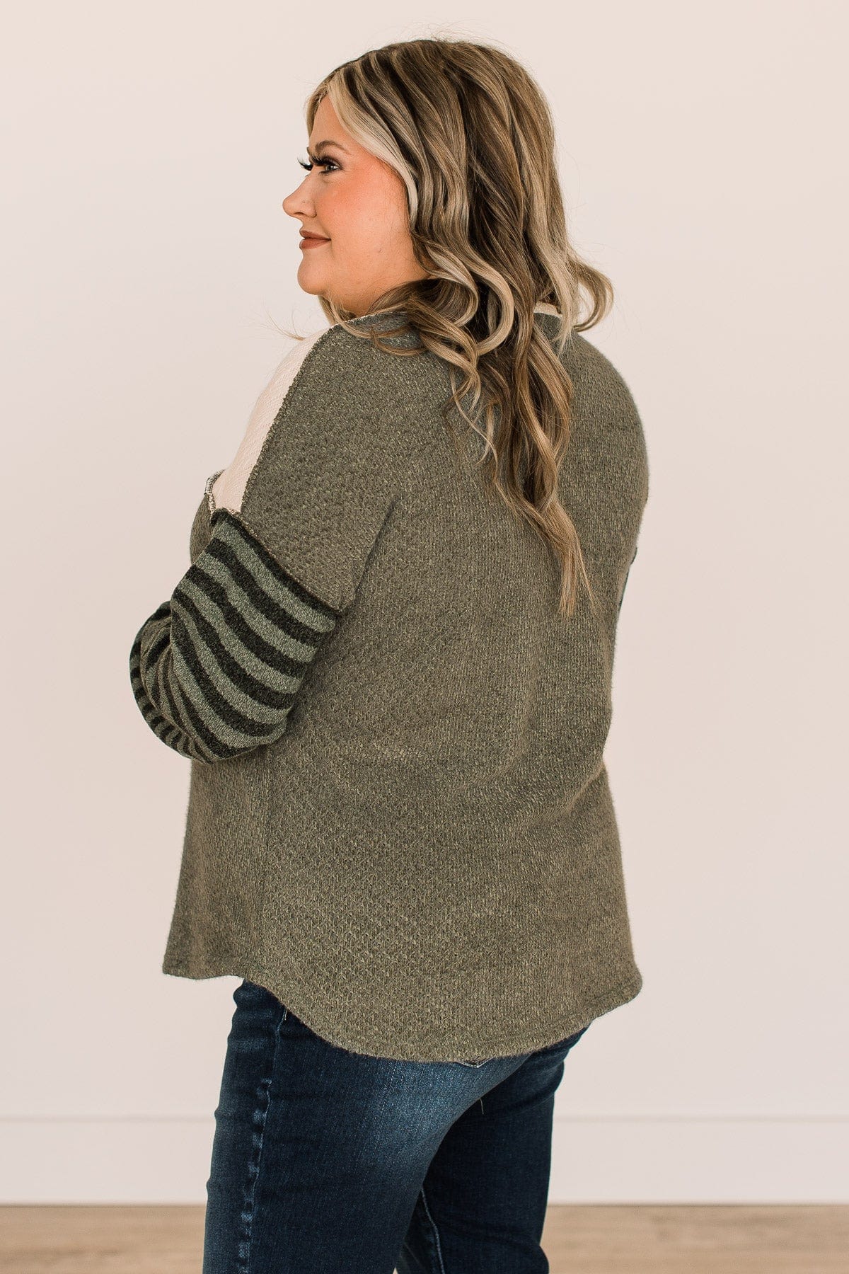 Winter Views Long Sleeve Knit Top- Dusty Olive - Image 5