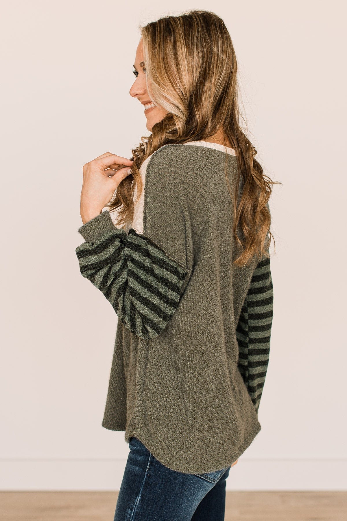 Winter Views Long Sleeve Knit Top- Dusty Olive - Image 6