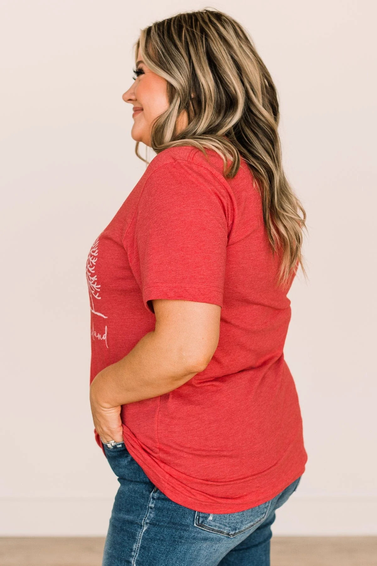 "Winter Wonderland" Graphic Tee- Red - Image 6