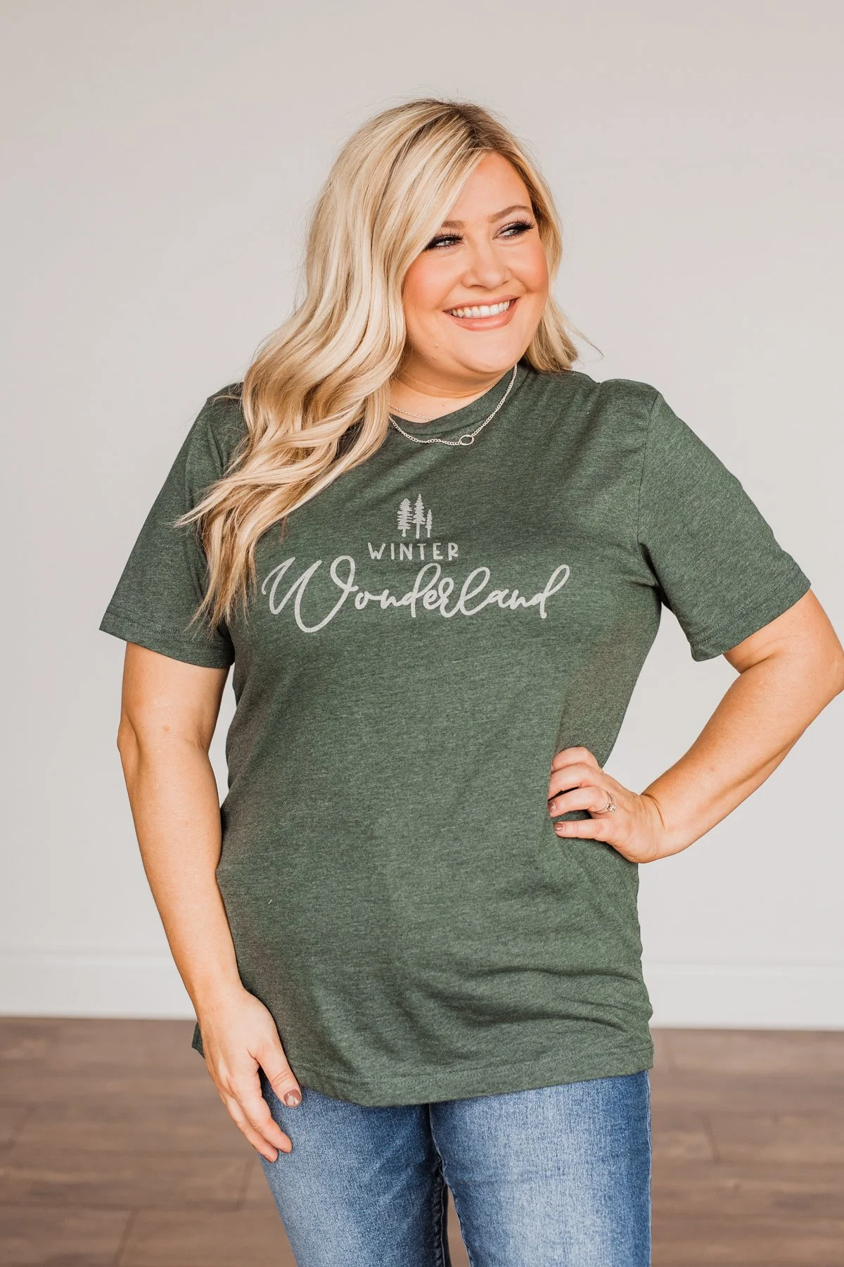 "Winter Wonderland" Graphic Tee- Wintergreen - Image 4