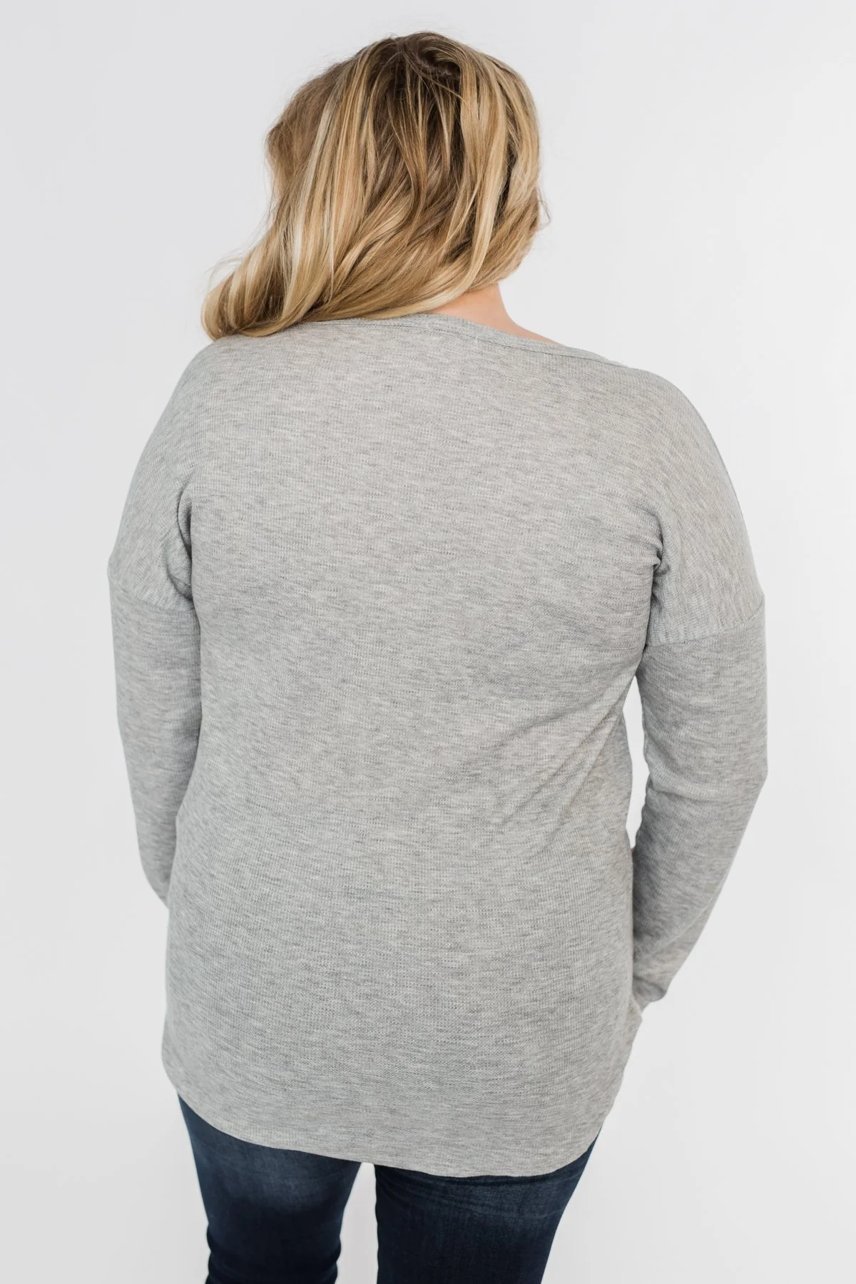 Winter Wonderland Thermal Top- Grey - Image 11