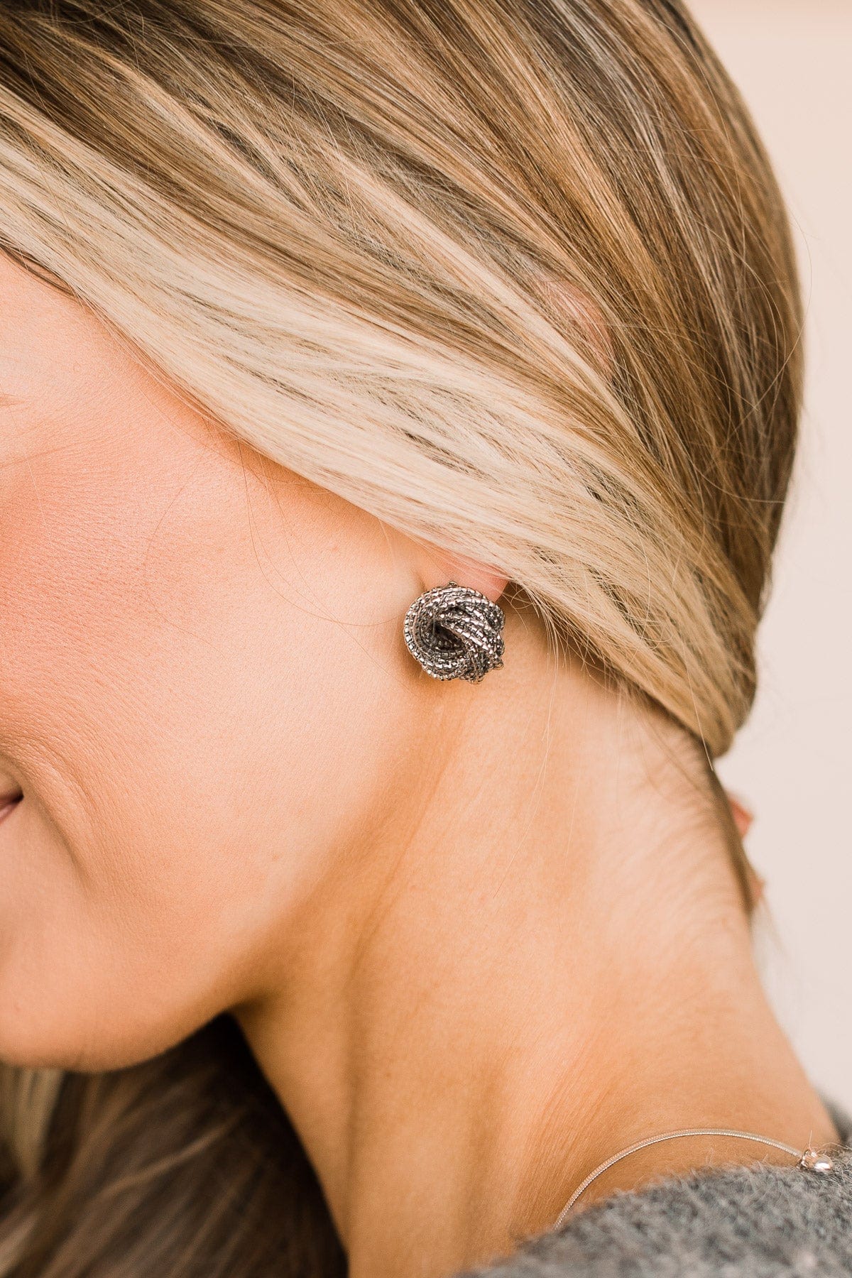 Wishing On Forever Stud Earrings- Silver - Image 2