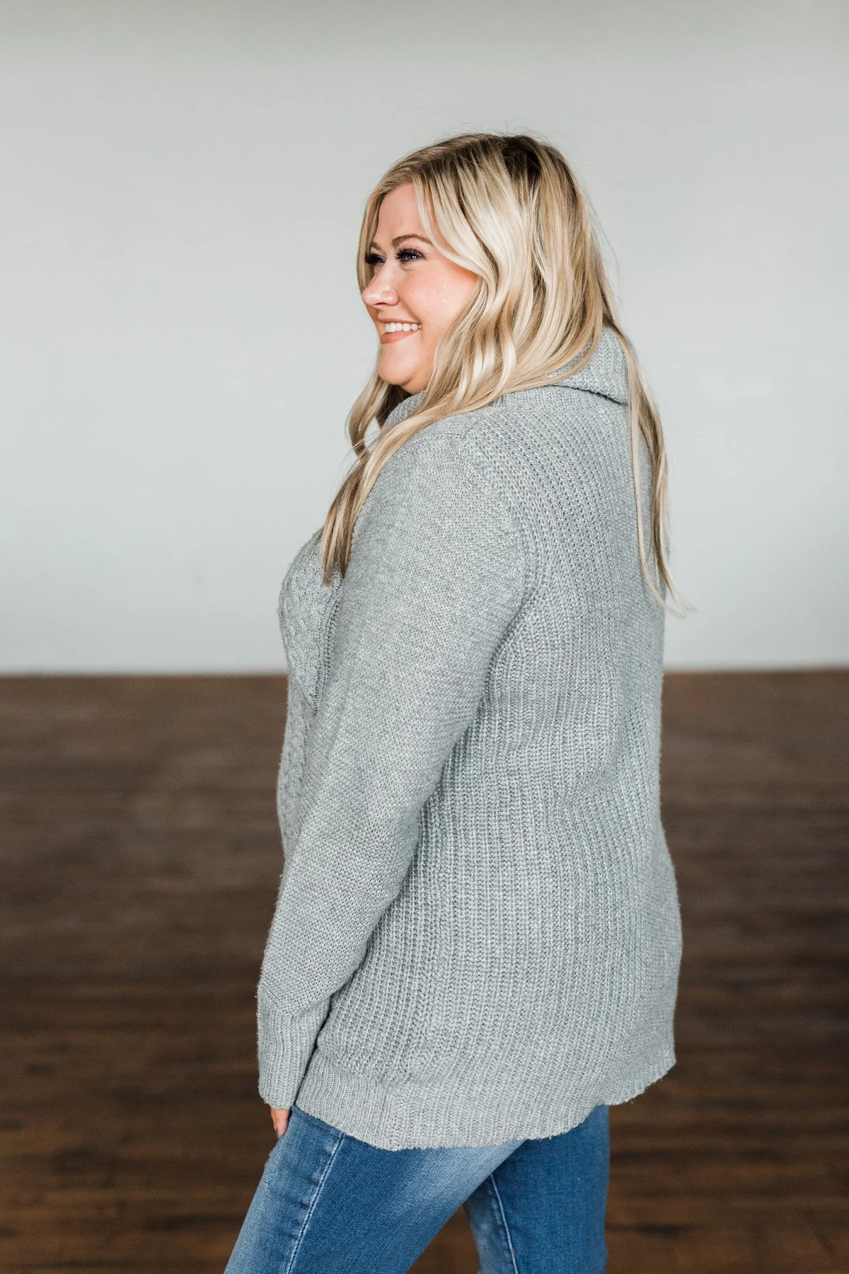 Wishing You Well Knit Turtleneck Sweater- Grey - Image 10