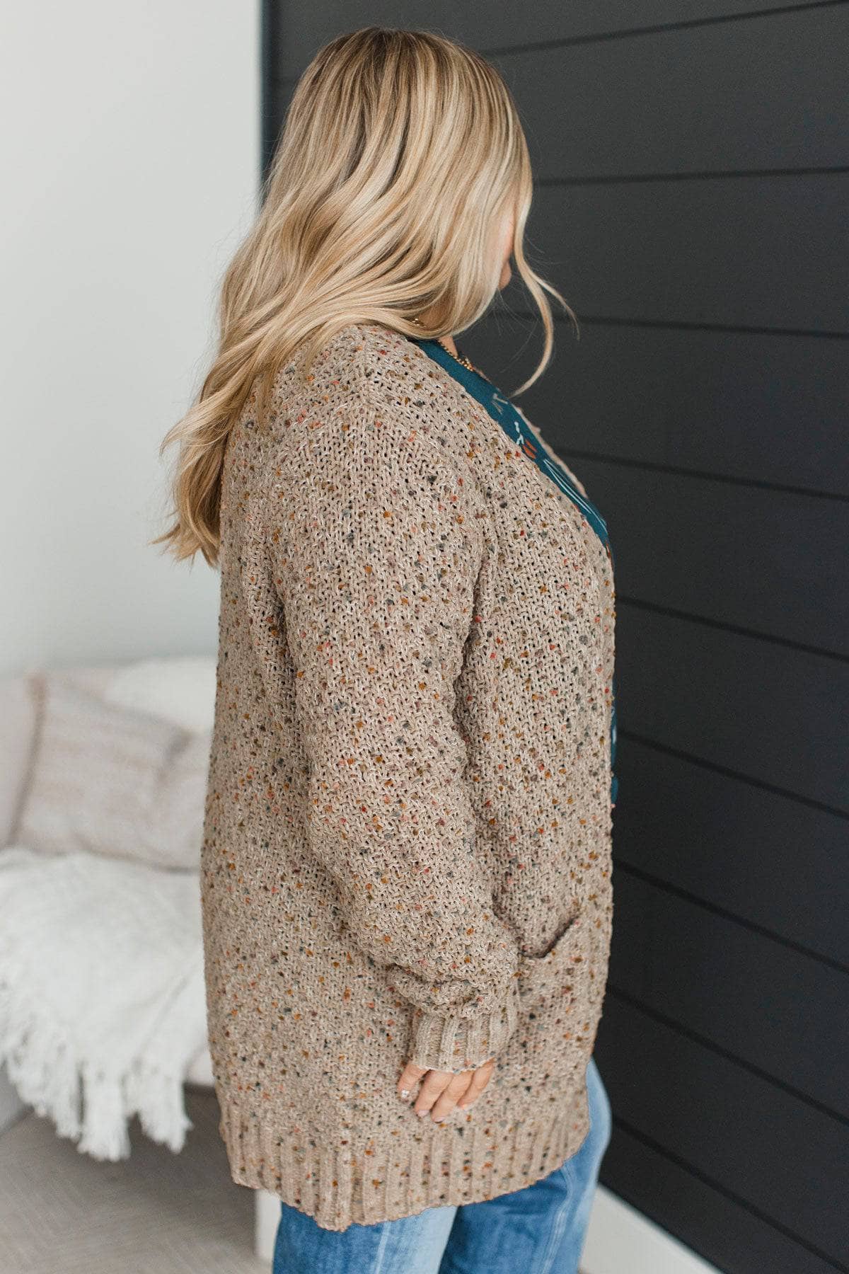 Wondrous Feelings Popcorn Cardigan- Light Camel - Image 6