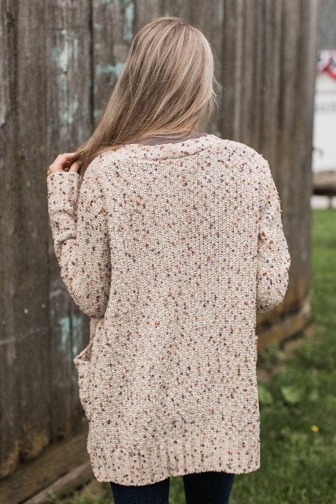 Wondrous Feelings Popcorn Cardigan- Oatmeal - Image 10