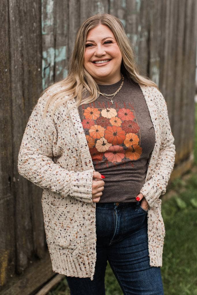 Wondrous Feelings Popcorn Cardigan- Oatmeal - Image 2