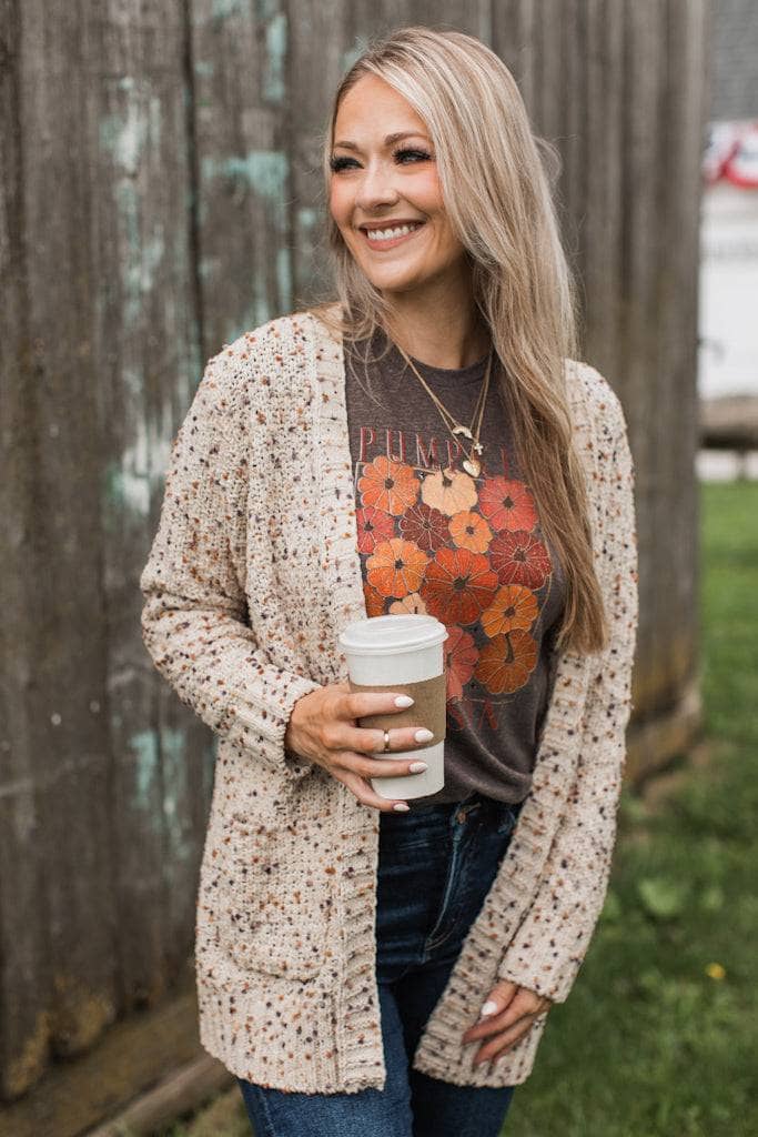 Wondrous Feelings Popcorn Cardigan- Oatmeal - Image 6