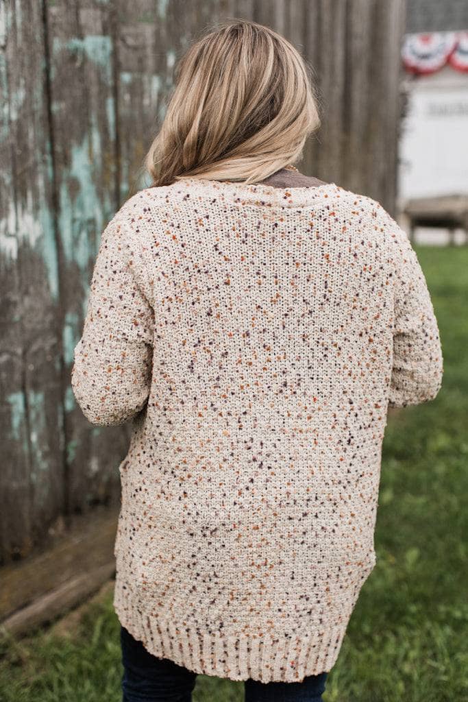 Wondrous Feelings Popcorn Cardigan- Oatmeal - Image 9
