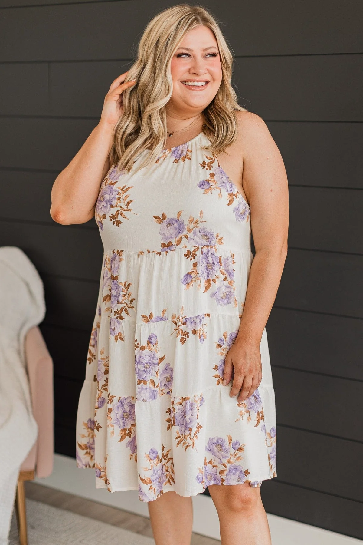 Wondrous Romance Floral Dress- Ivory - Image 3