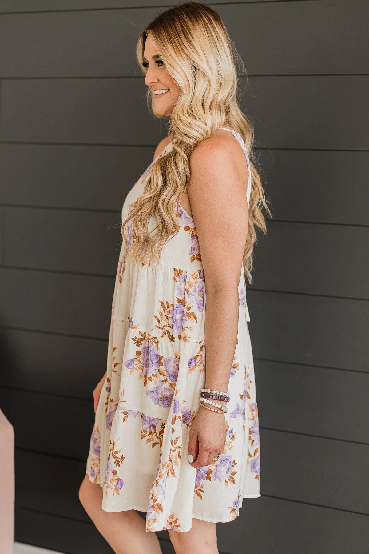 Wondrous Romance Floral Dress- Ivory - Image 4
