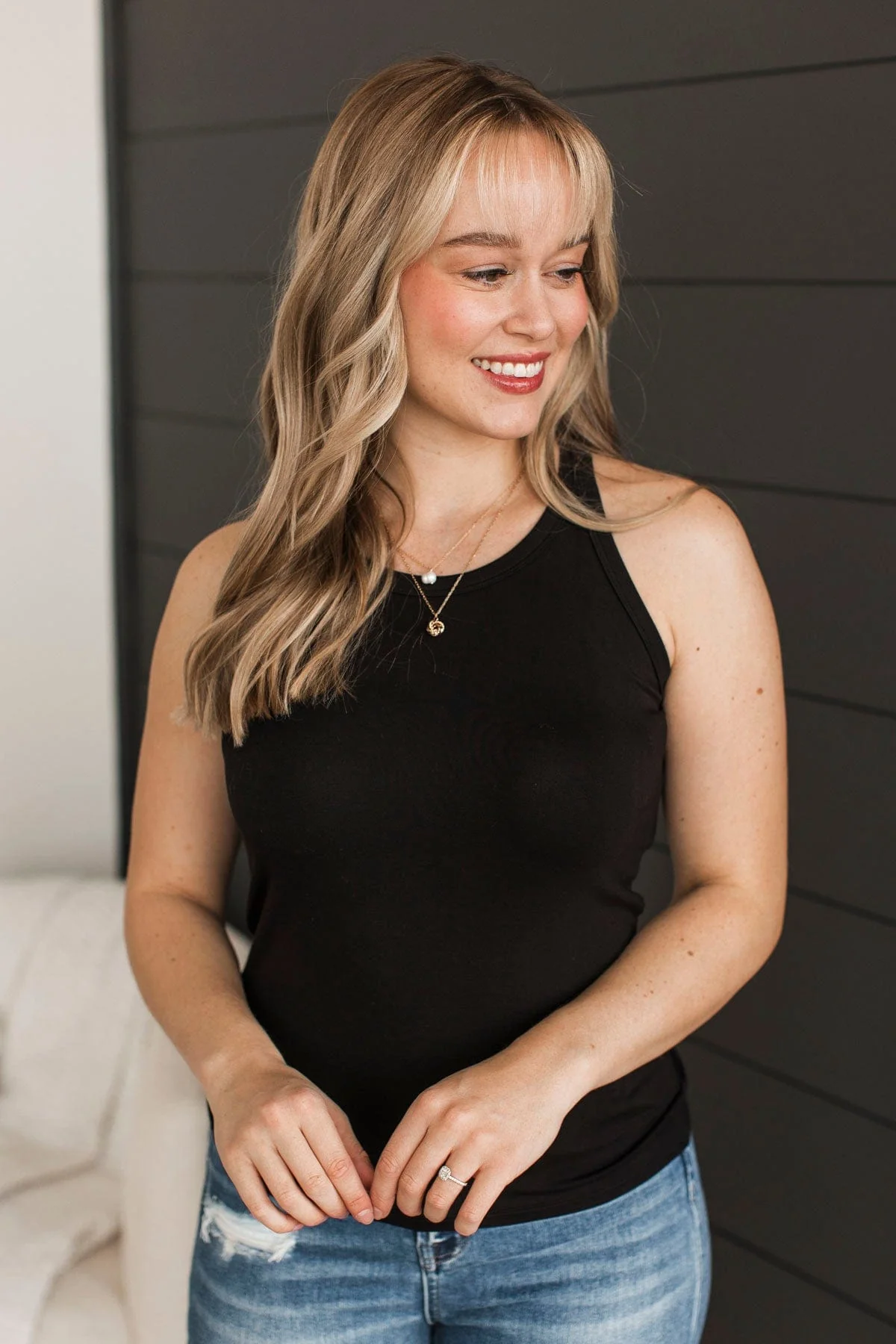 Working Through It Tank Top- Black - Image 2