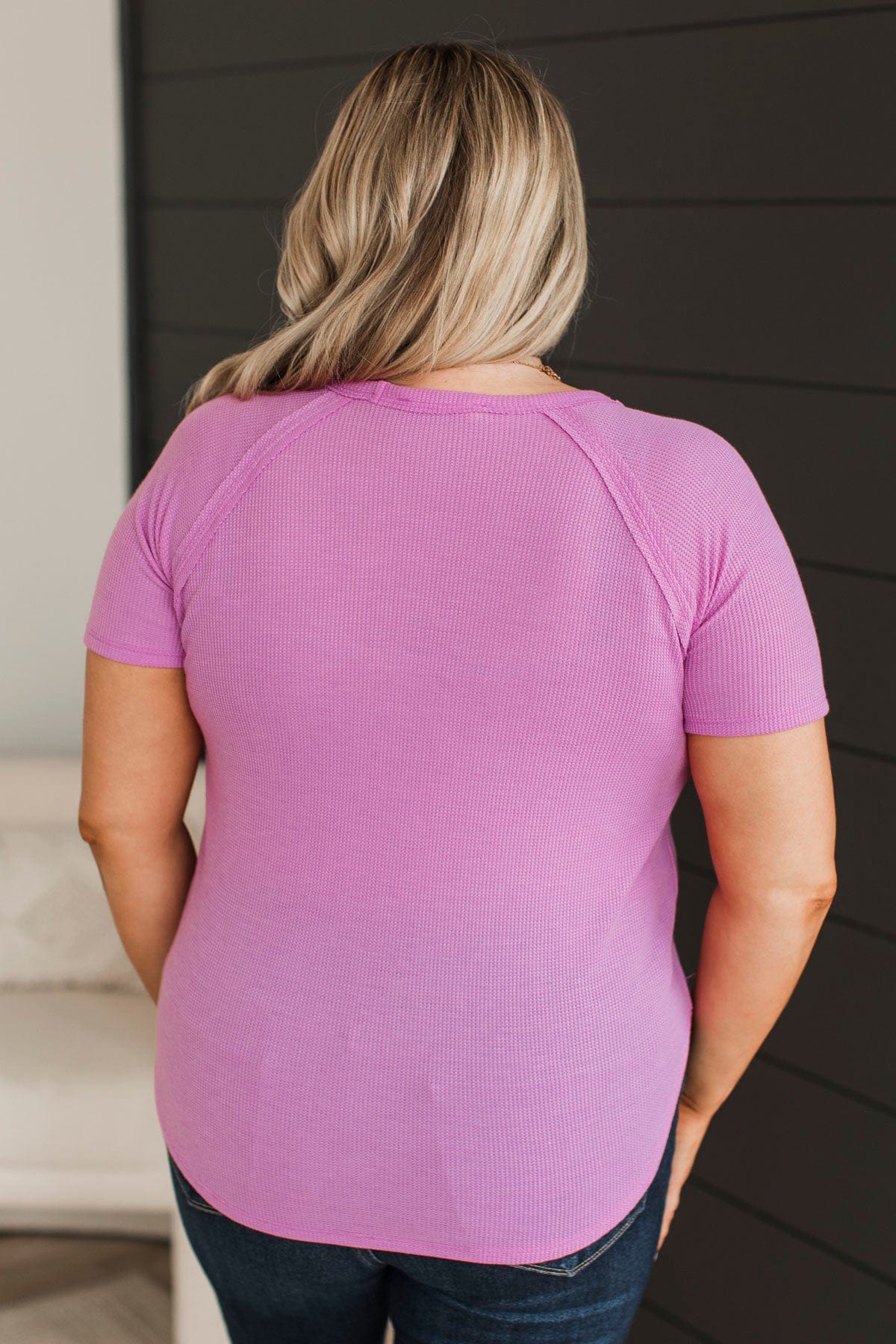 World Of My Own Short Sleeve Top- Orchid - Image 7