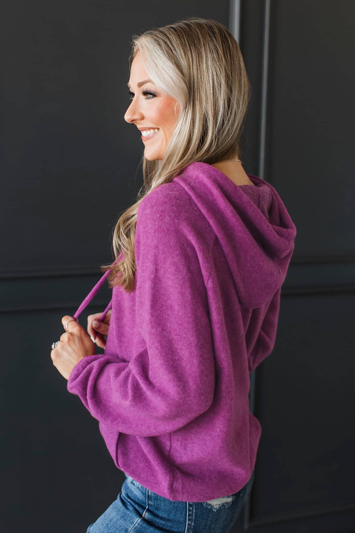 Worthy Of Love Lightweight Hoodie- Light Plum - Image 6