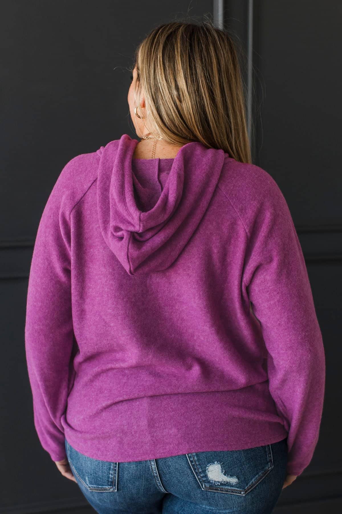 Worthy Of Love Lightweight Hoodie- Light Plum - Image 7