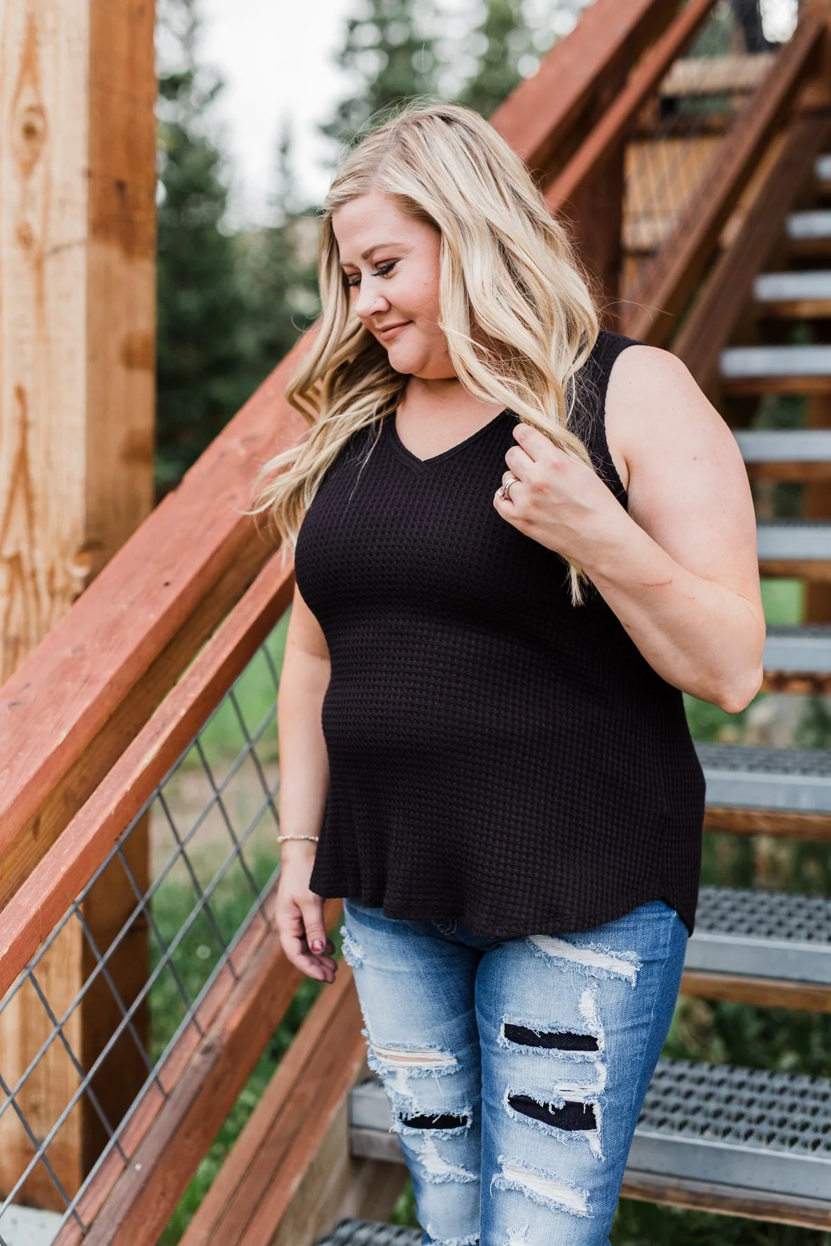 Wouldn't Trade It For Anything Tank Top- Black - Image 3