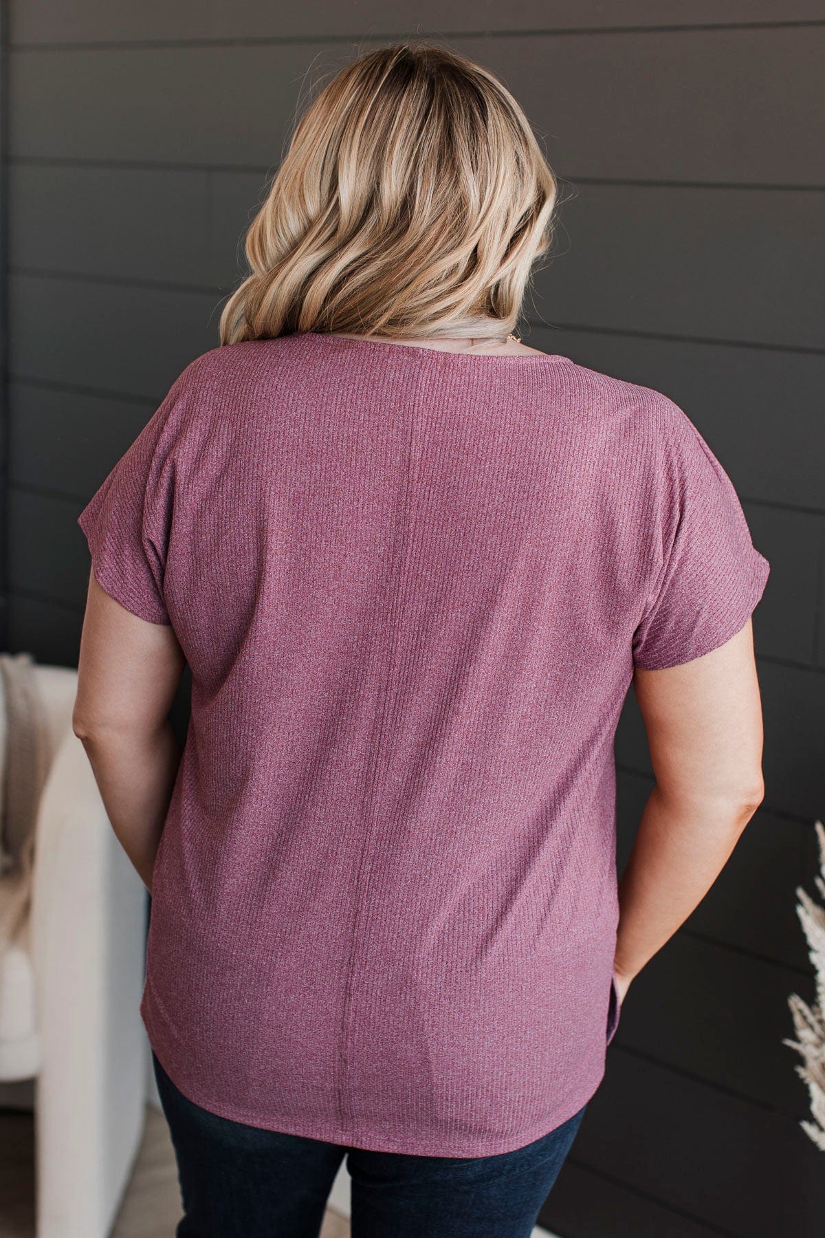 Wrapped Around Your Finger Knit Top- Marsala - Image 6