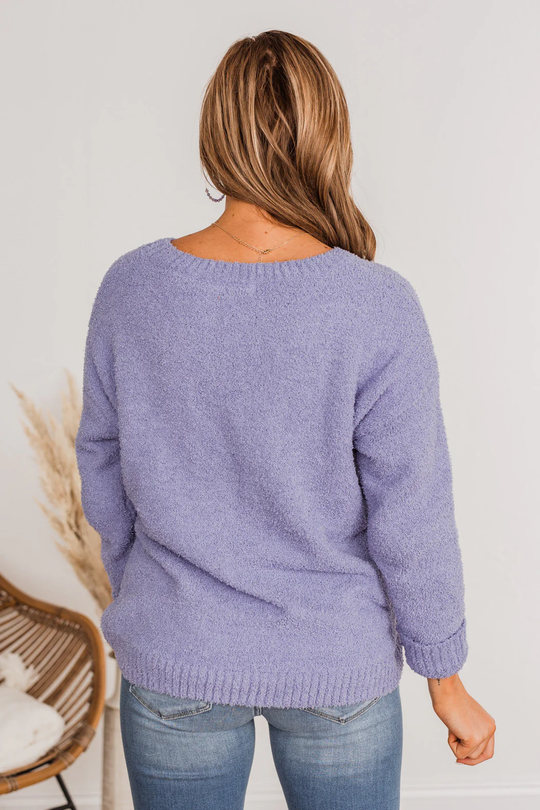 Wrapped Up In Your Warmth Knit Sweater- Purple - Image 8