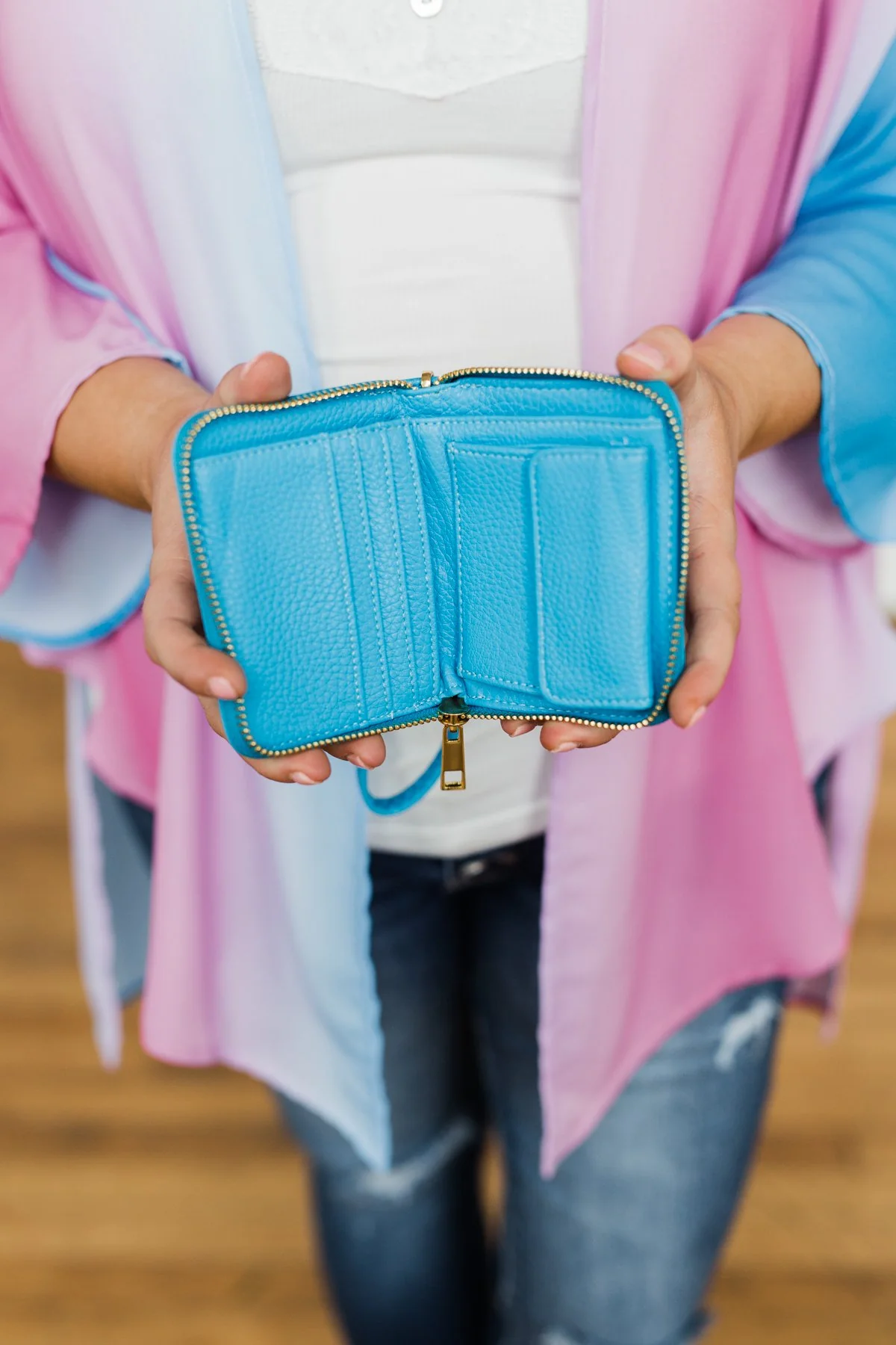 Wristlet Wallet- Blue - Image 2