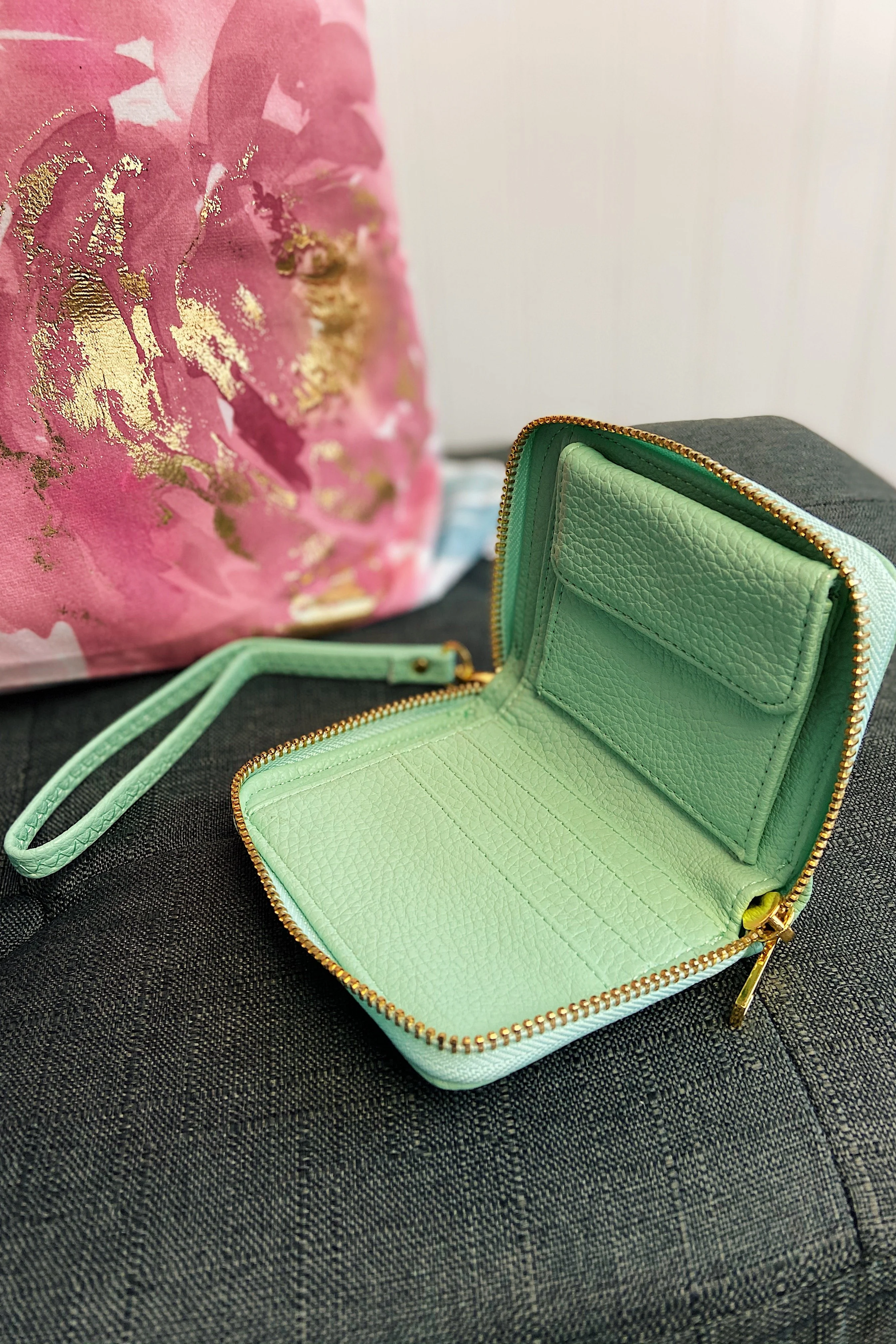 Wristlet Wallet- Mint - Image 2