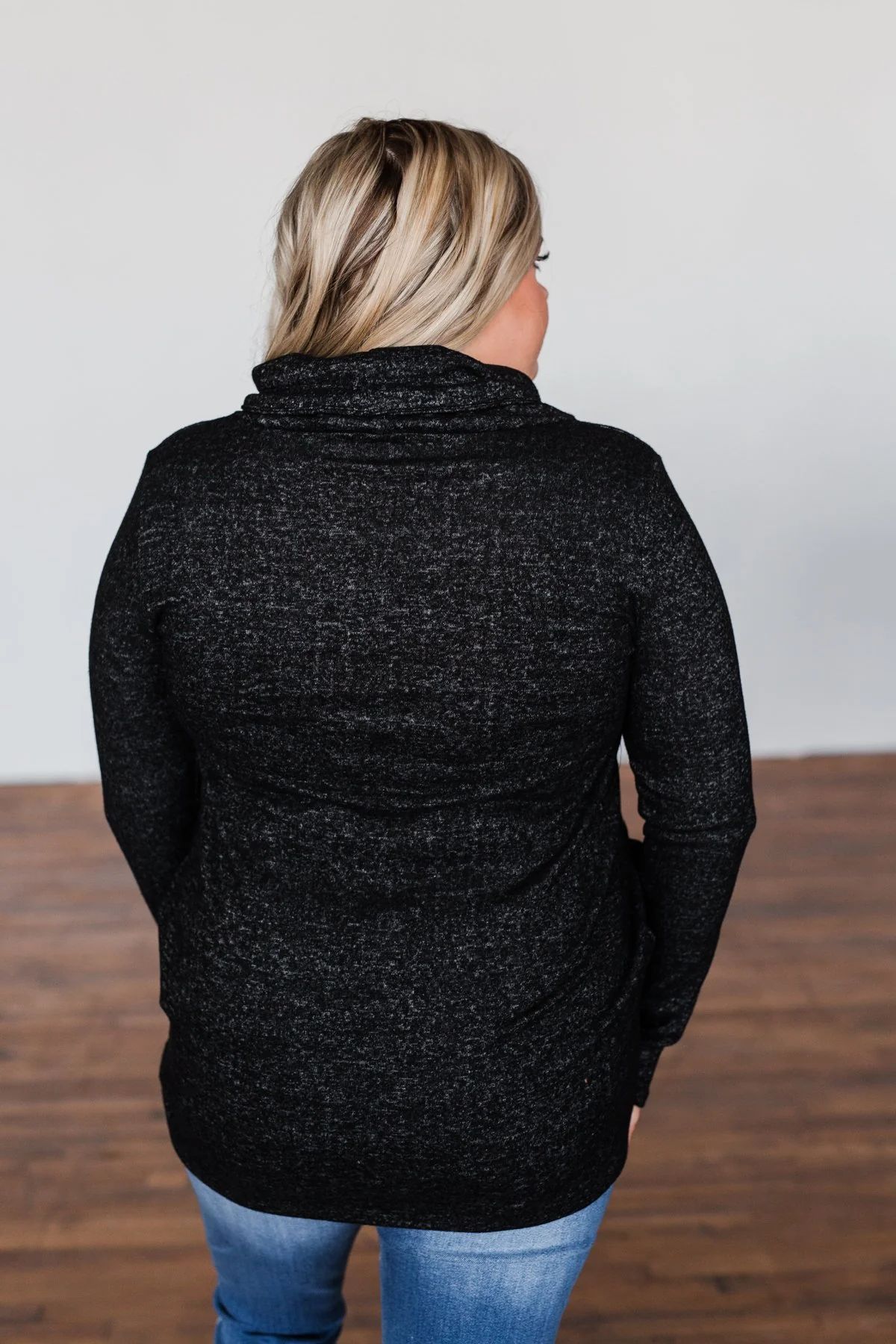 Written In The Stars Cowl Neck Top- Black - Image 7