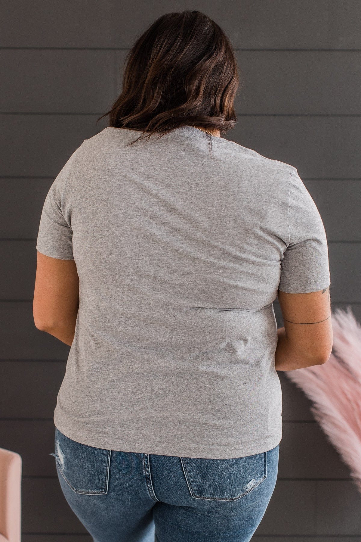 "XOXO" Graphic Tee- Heather Grey - Image 9