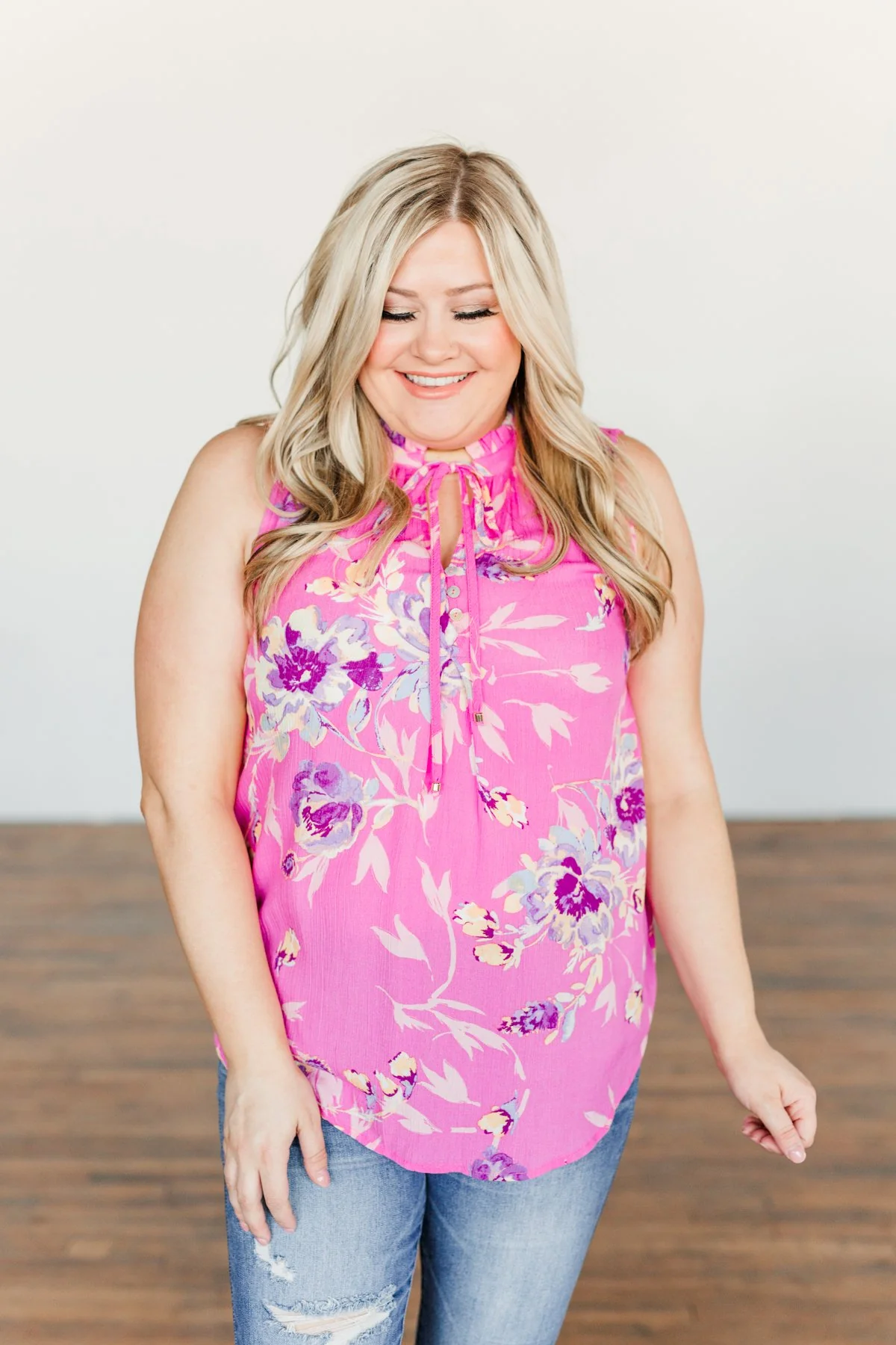 Yearning For You Sleeveless Blouse- Pink - Image 6