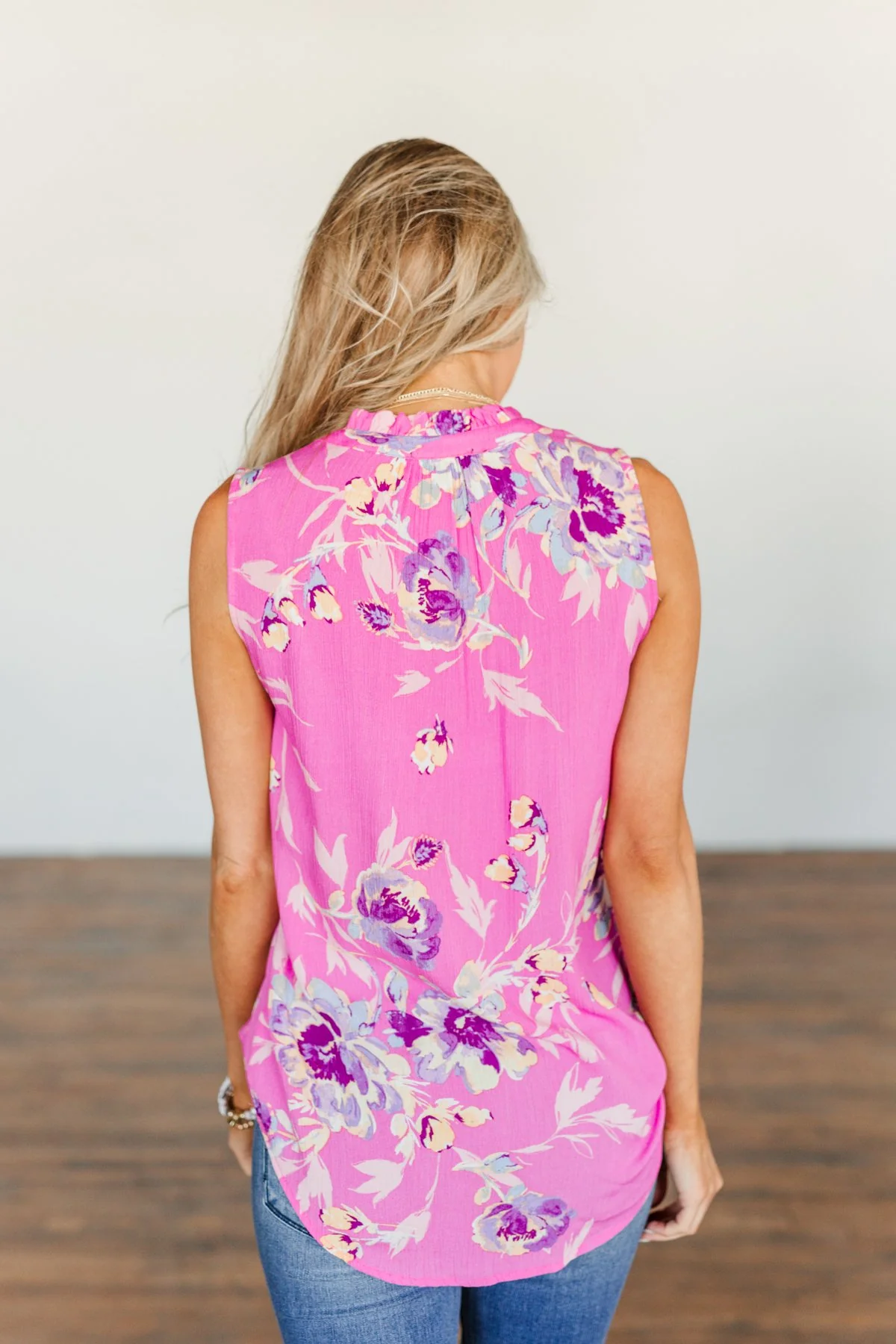 Yearning For You Sleeveless Blouse- Pink - Image 9