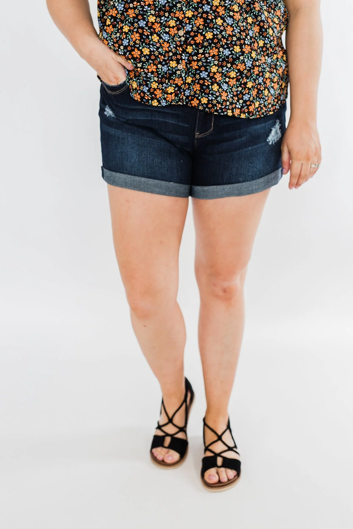 YMI Cuffed Shorts- Stephanie Wash - Image 3