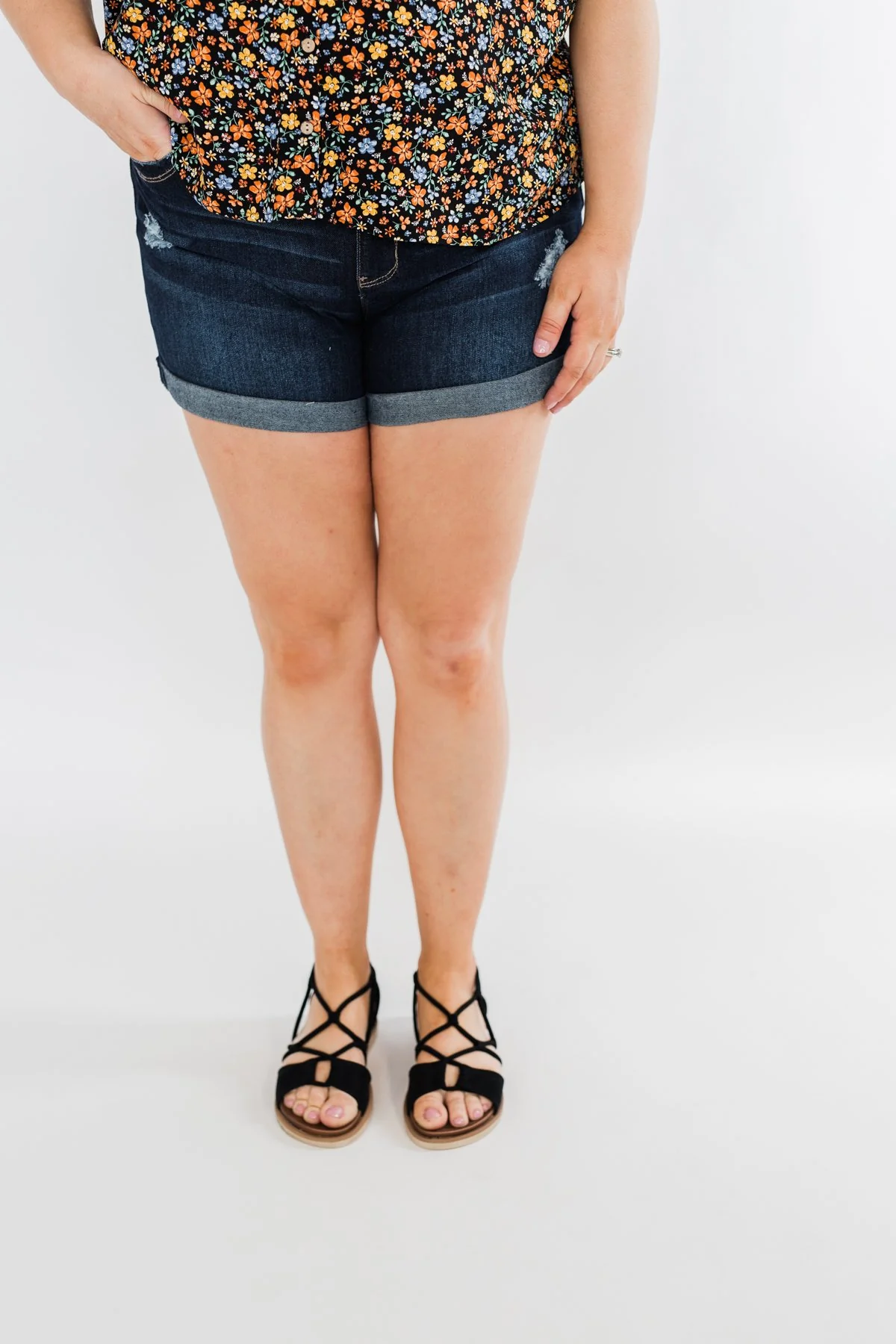 YMI Cuffed Shorts- Stephanie Wash - Image 4