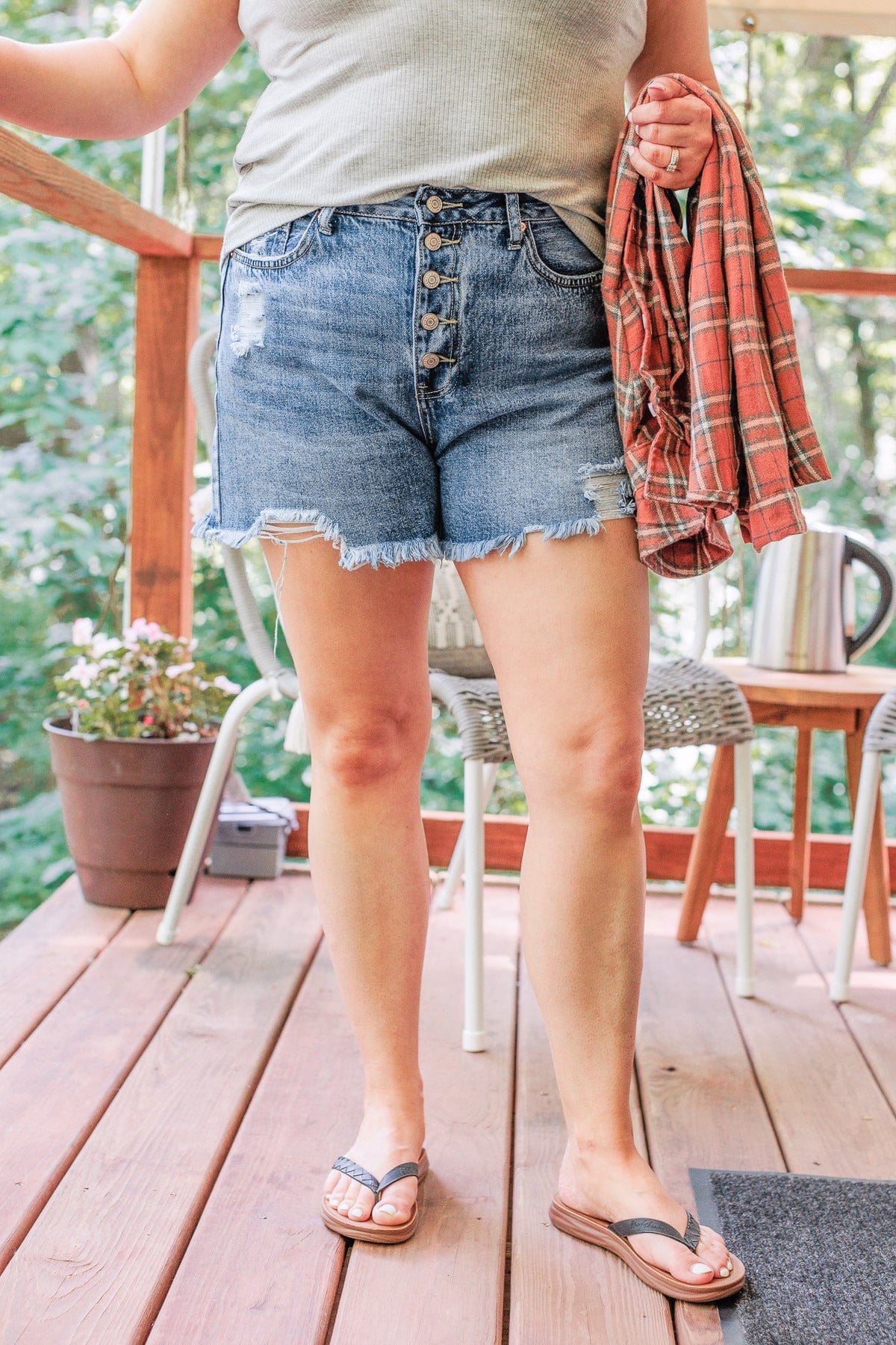 YMI High-Rise Distressed Shorts- Maxine Wash - Image 4