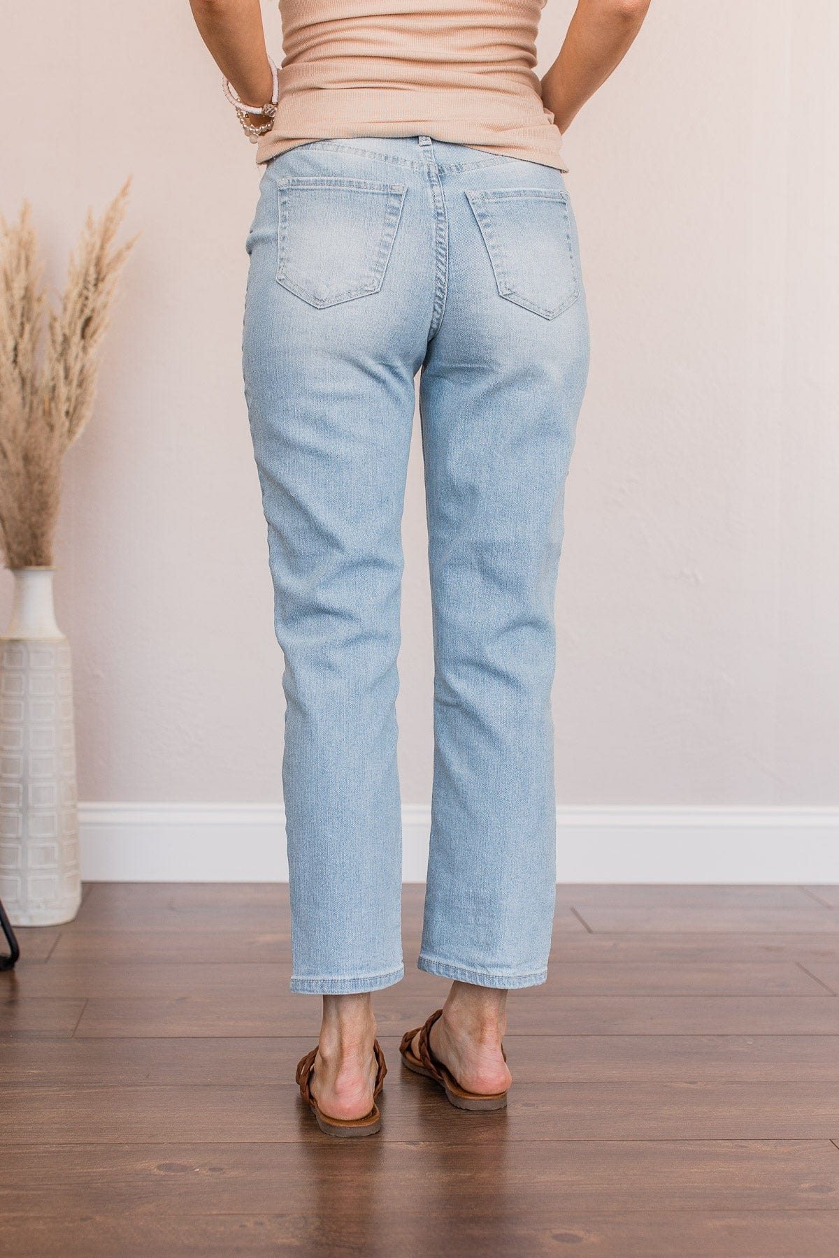 YMI High Waisted Mom Jean- Pamela Wash - Image 9