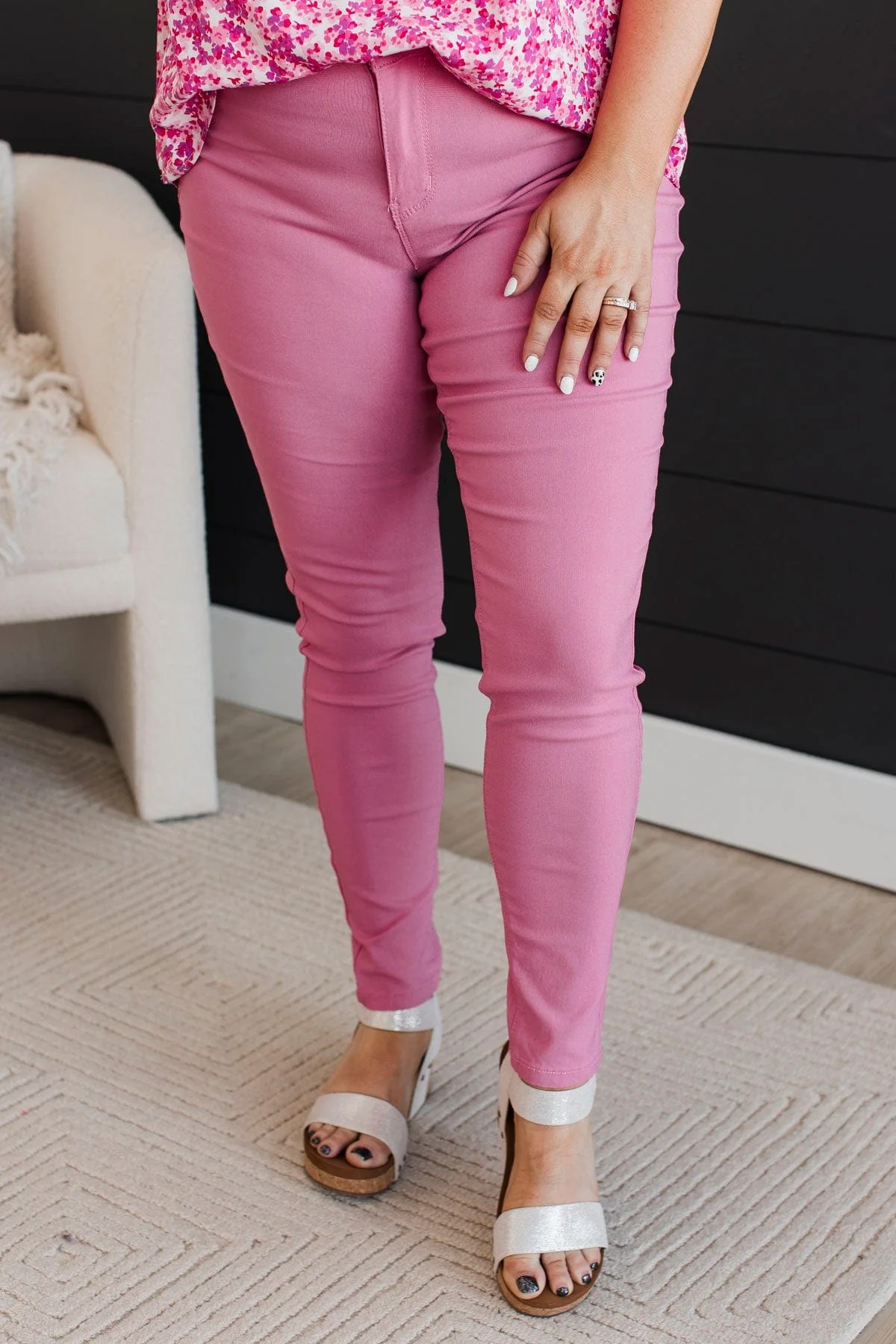 YMI Mid-Rise Jeggings- Brea Wash - Image 2