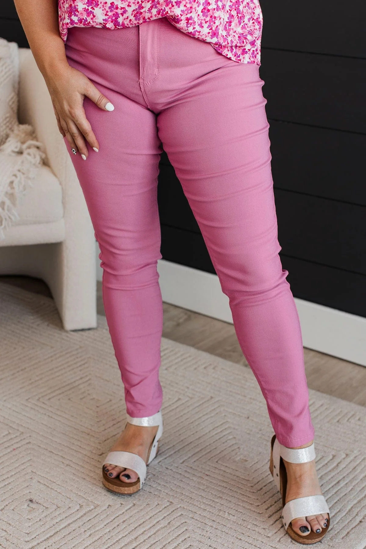 YMI Mid-Rise Jeggings- Brea Wash - Image 4