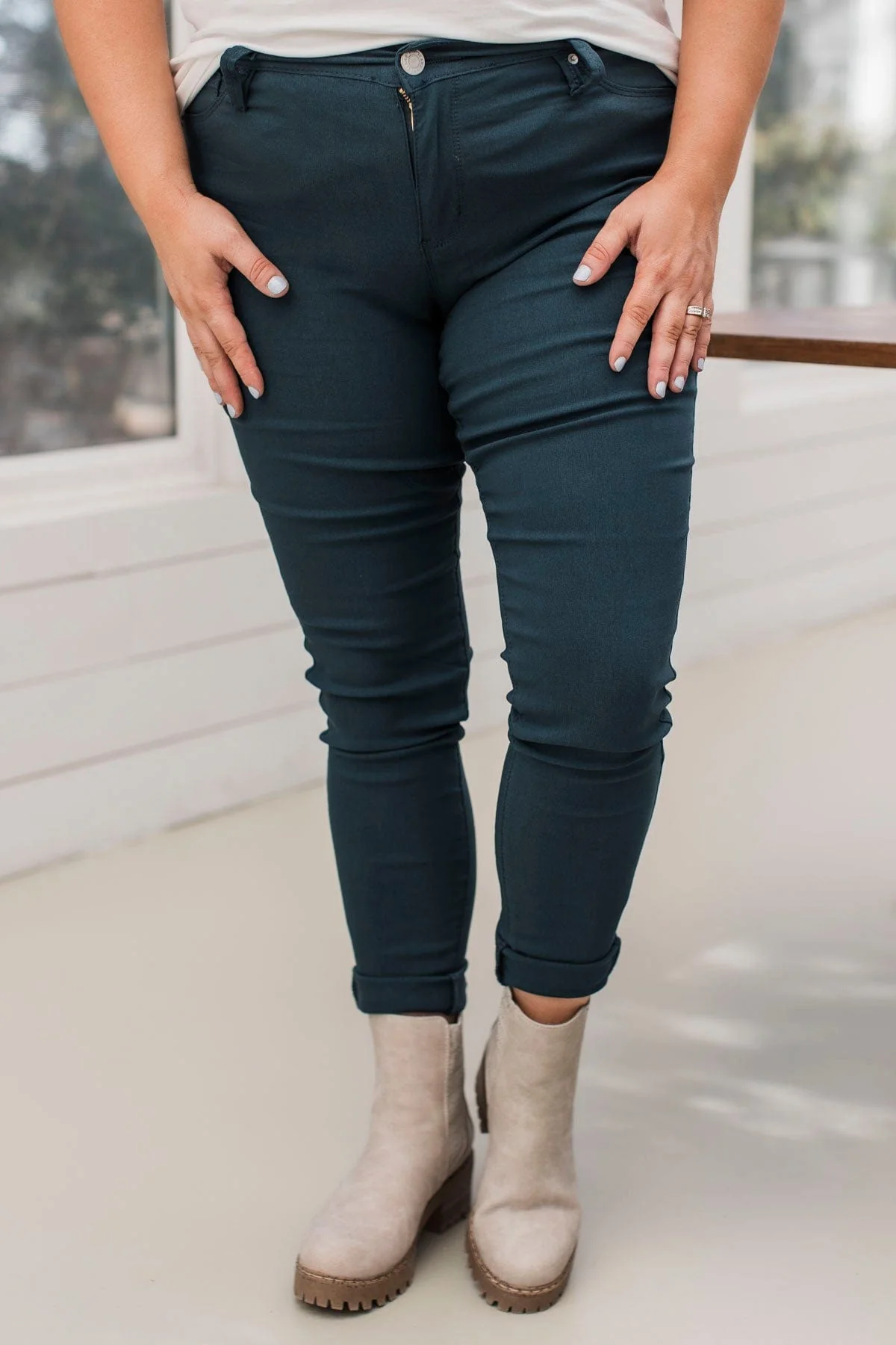 YMI Mid-Rise Jeggings- Constance Wash - Image 4