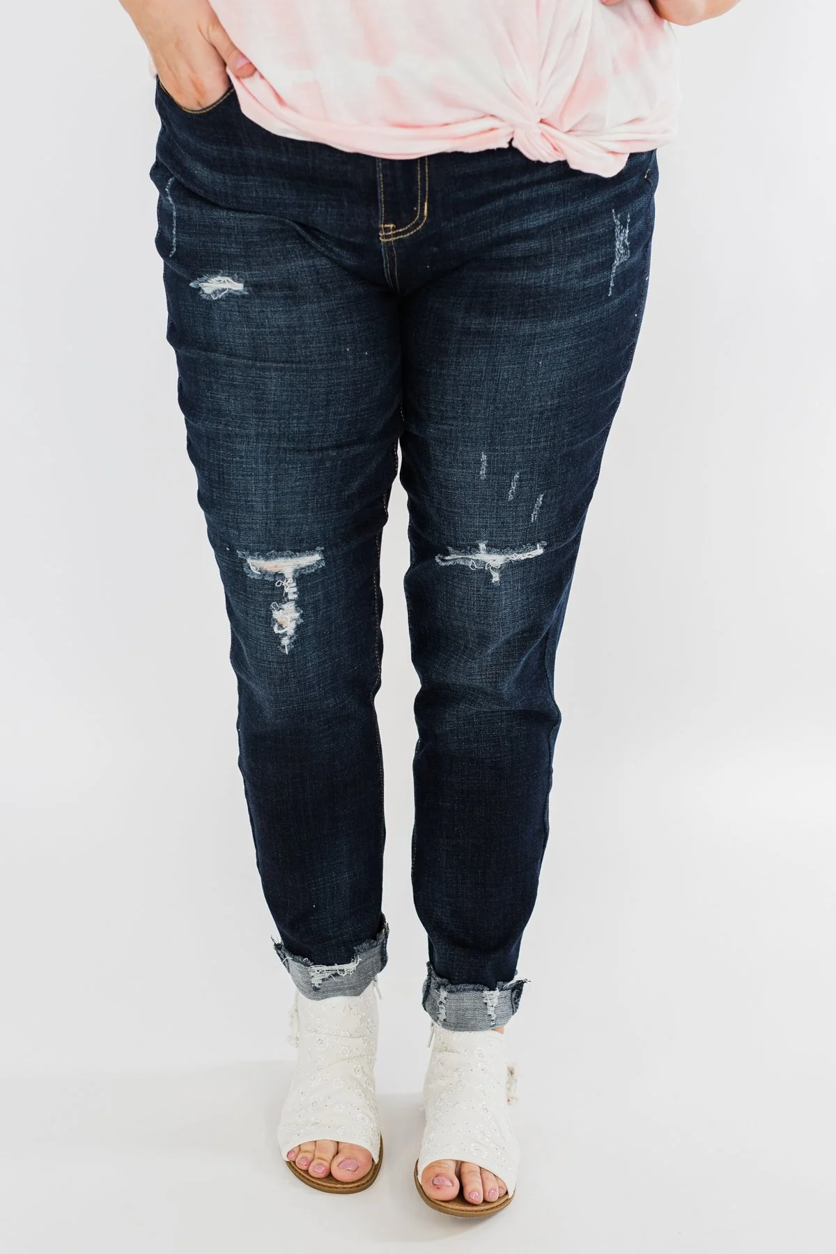 YMI Raw Hem Skinny Jeans- Cassandra Wash - Image 2